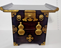 Tansu Design Wooden Dark Brown Shelf 13-1/2" x 10-1/2"