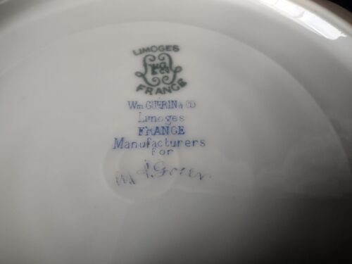 lot 769 Wm. Guerin for M. Green Gold Trim 4 x Dessert Plate