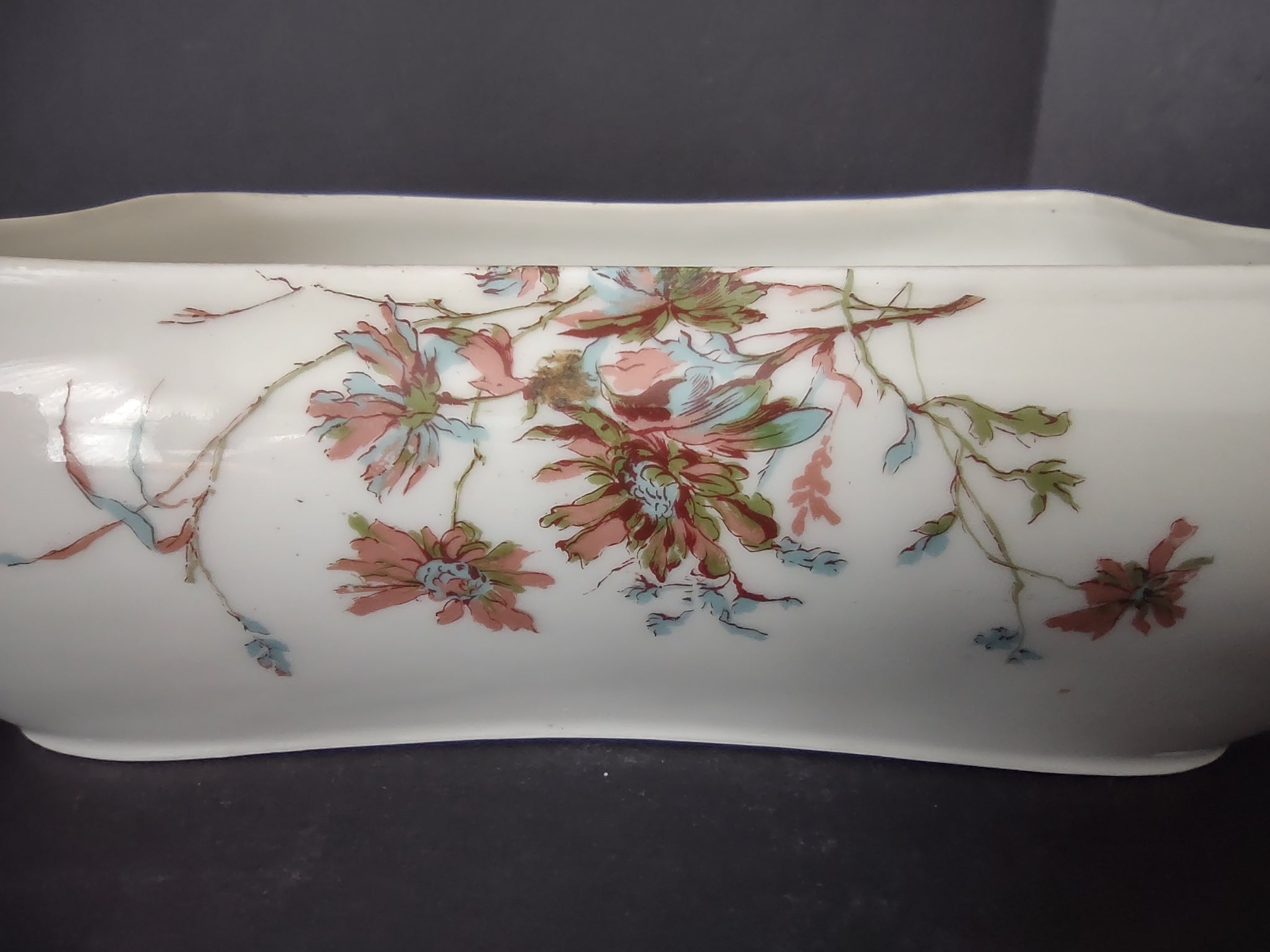 Depose Haviland Limoges Blue Flower Serving Bowl NO LID (lot 961)