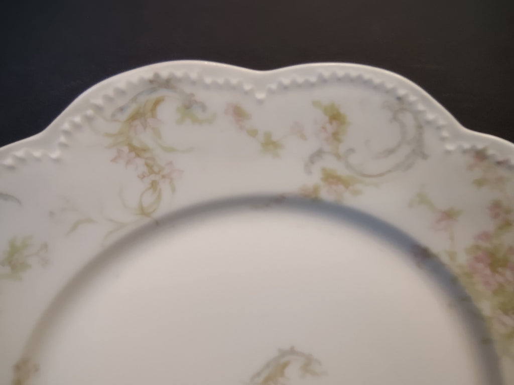 Haviland Limoges French Chic Luncheon/Salad Plate Rose Blue Ribbon (lot 1085)