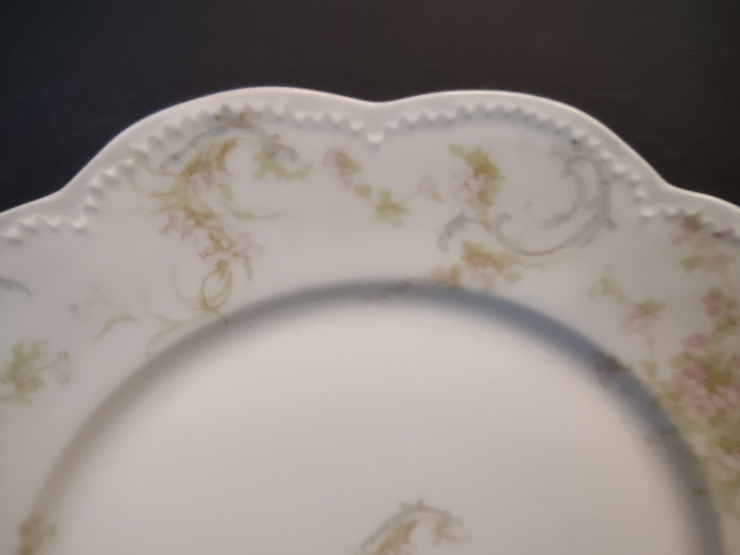 Haviland Limoges French Chic Luncheon/Salad Plate Rose Blue Ribbon (lot 1085)