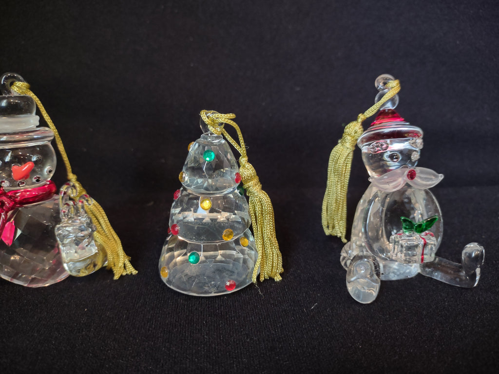 Lenox Christmas Cheer Crystalline Ornaments Set of 3 (lot 1632)