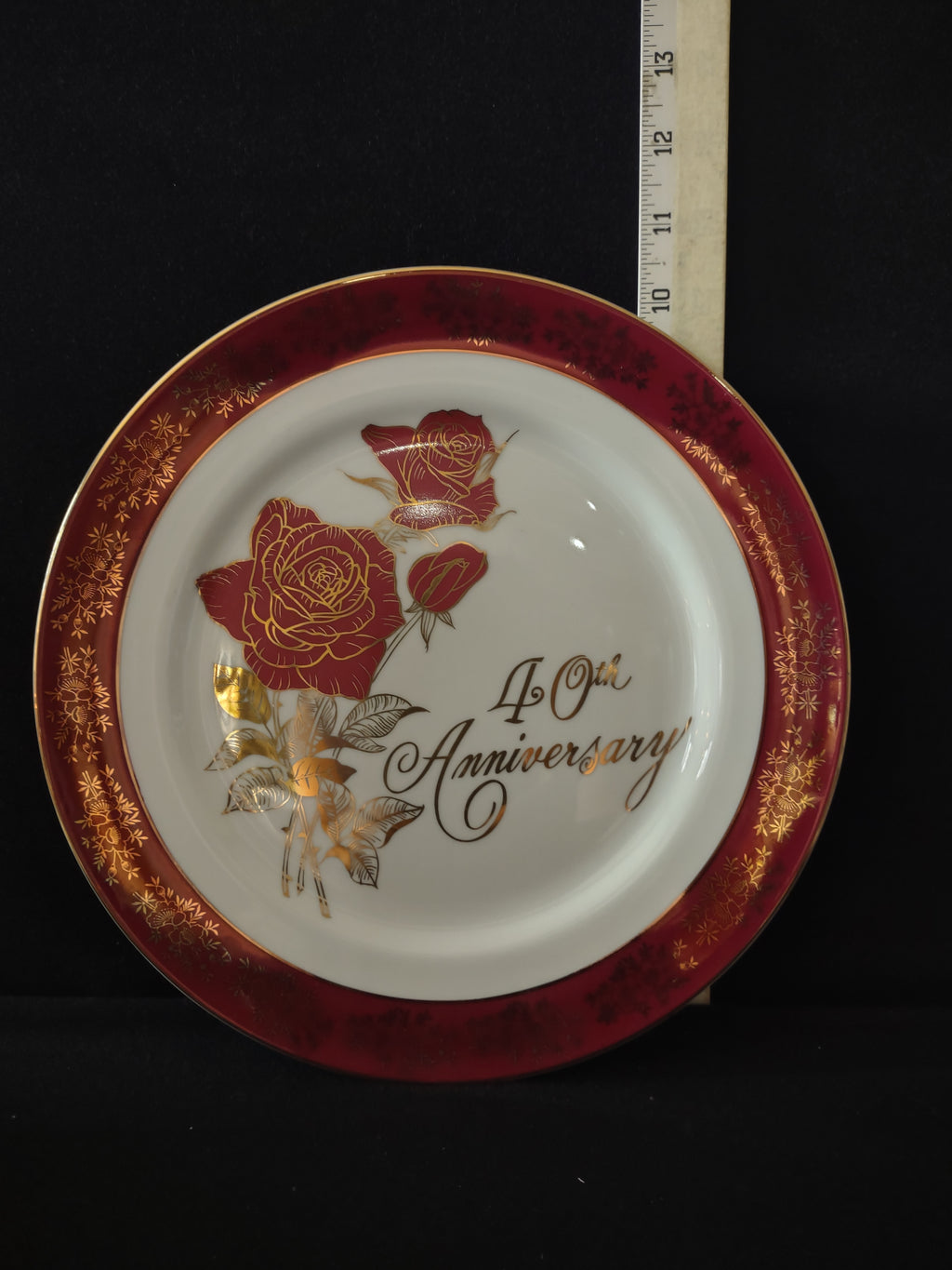 Vintage Chatillon Norcrest 40th Anniversary Gold Trim Plate (Lot 3299)