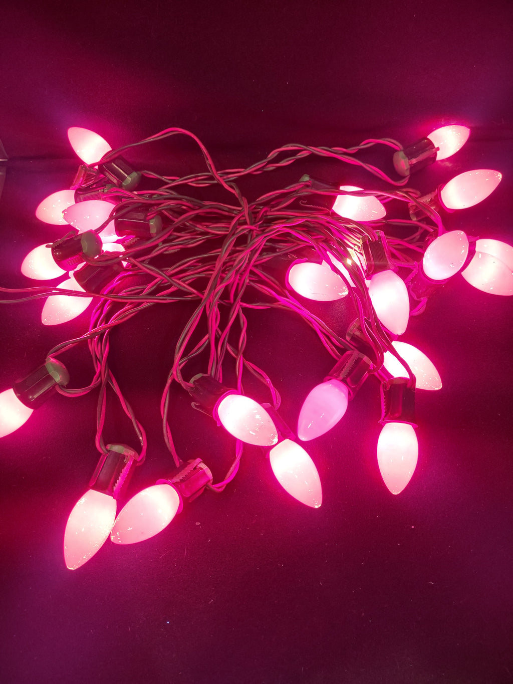 Christmas String Lights 1950's Vintage 25 Socket C9 Bulbs Works GEM (lot 3282)