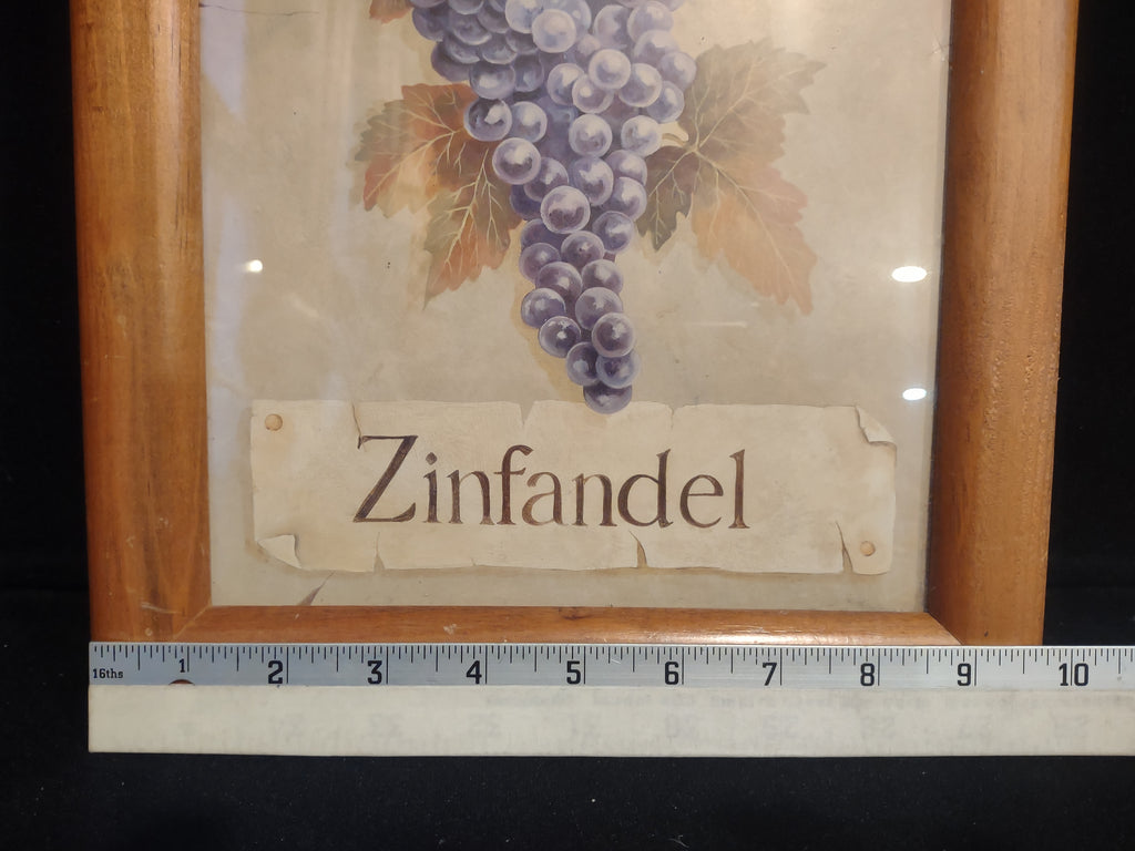 Zinfandel Grape Picture Wooden Frame (lot 2508c)