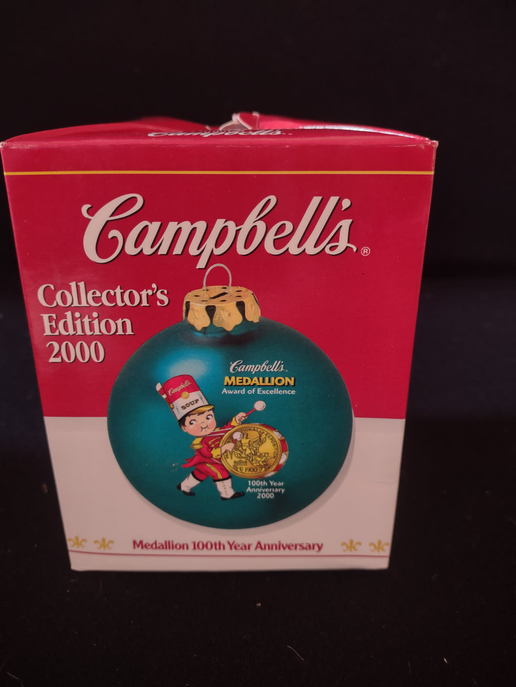 Vintage Christmas 2000 Campbells 100th Anniversary Soup Kid Ornament (Lot 4671)