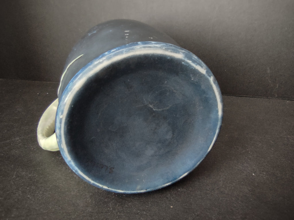 Lizard Handle Chalkboard Ceramic Blue Green Cup Mug