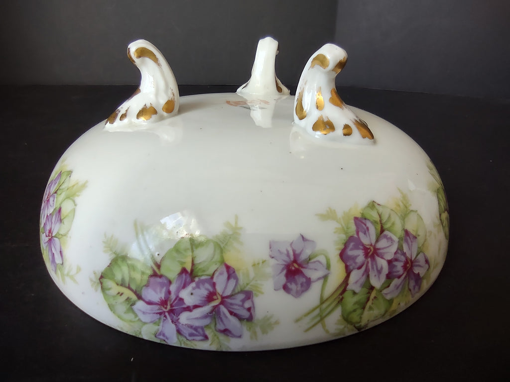 Elite Works Limoges French Shabby Cottage Chic Footed Bowl (lot 1128)