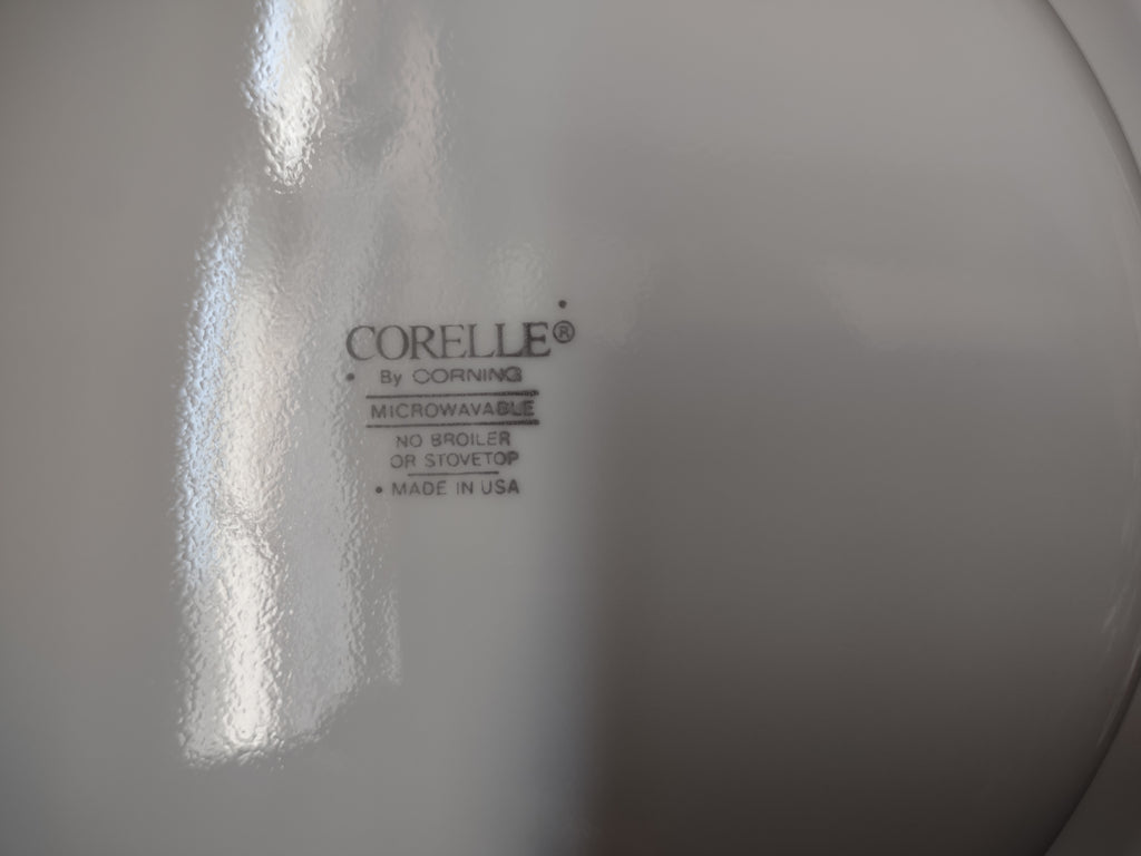 Corelle x 2 LYRICS Bowl Flat Rim Pasta Soup Black Tulip Floral Spray (lot 2791c)