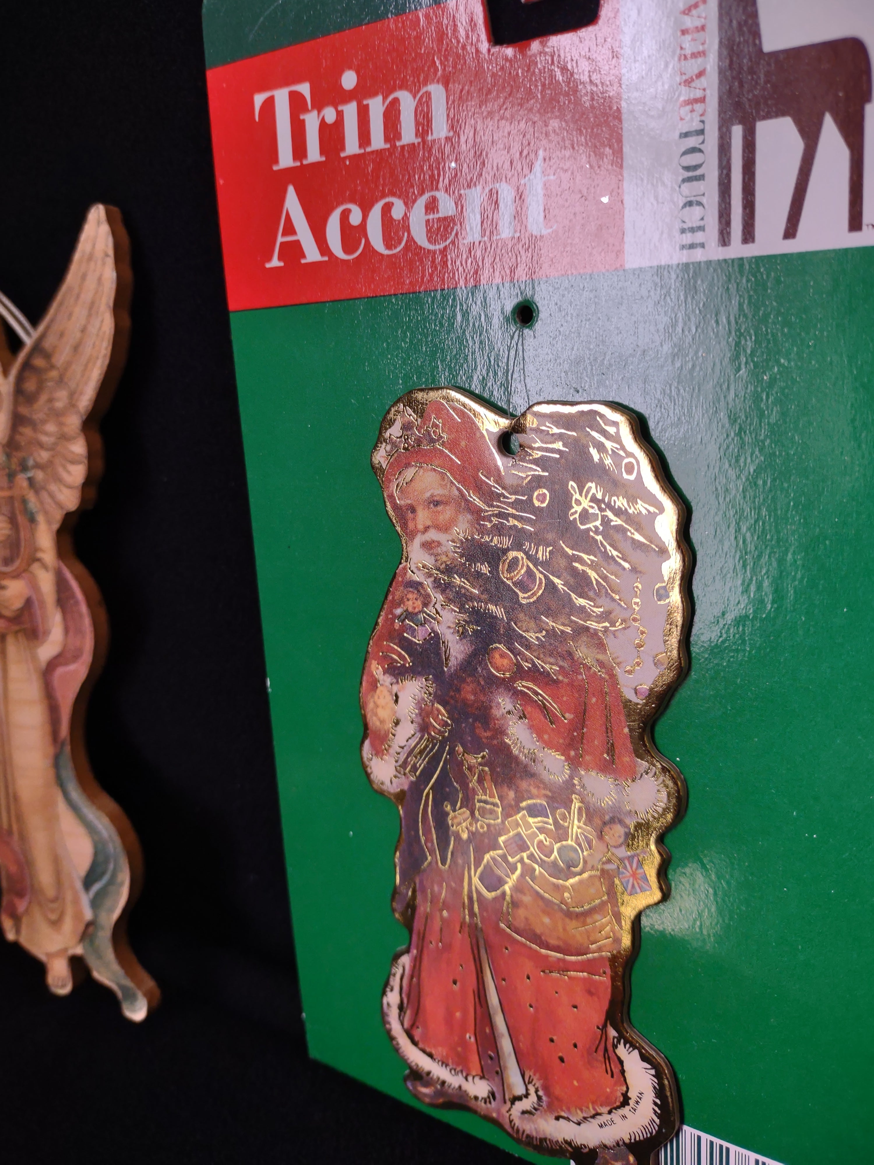 Set of 8 Christmas Ornament Angels Velvetouch (lot 1760)