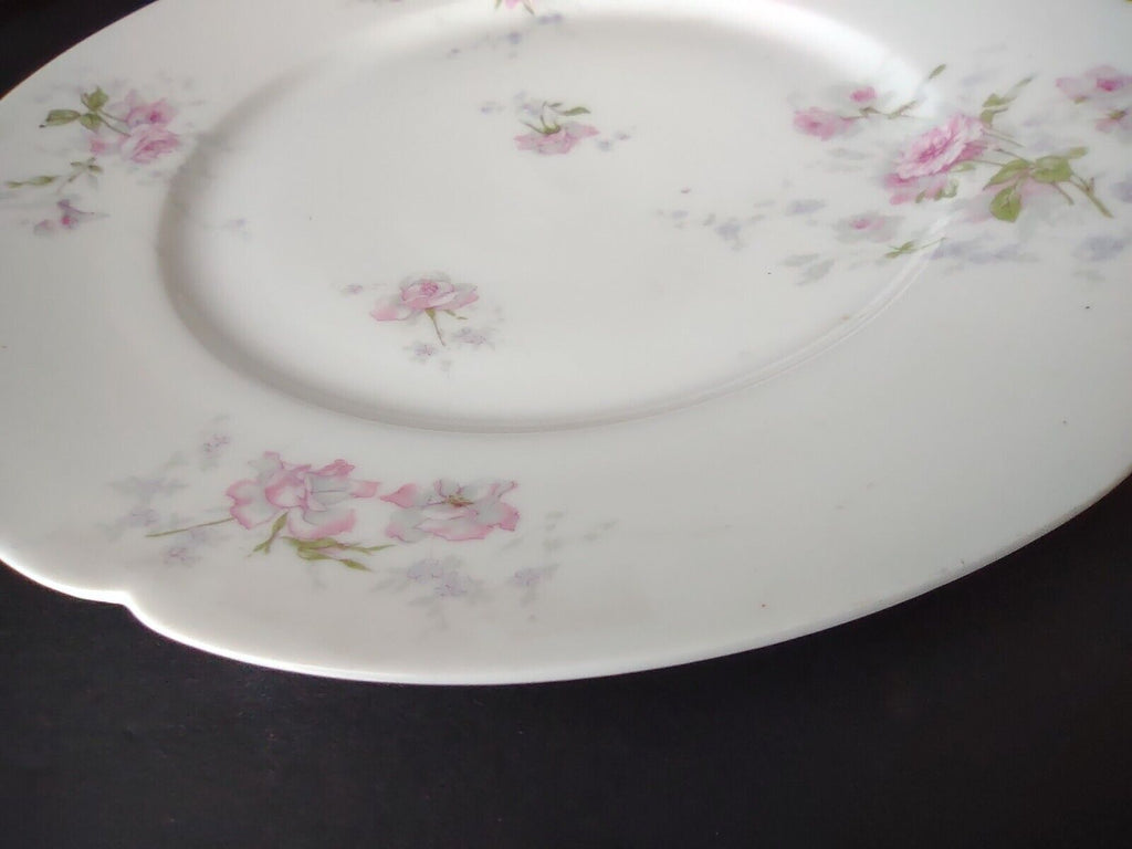 Haviland Limoges France Dinner Luncheon Plate Serving Platter Rose (lot 742)