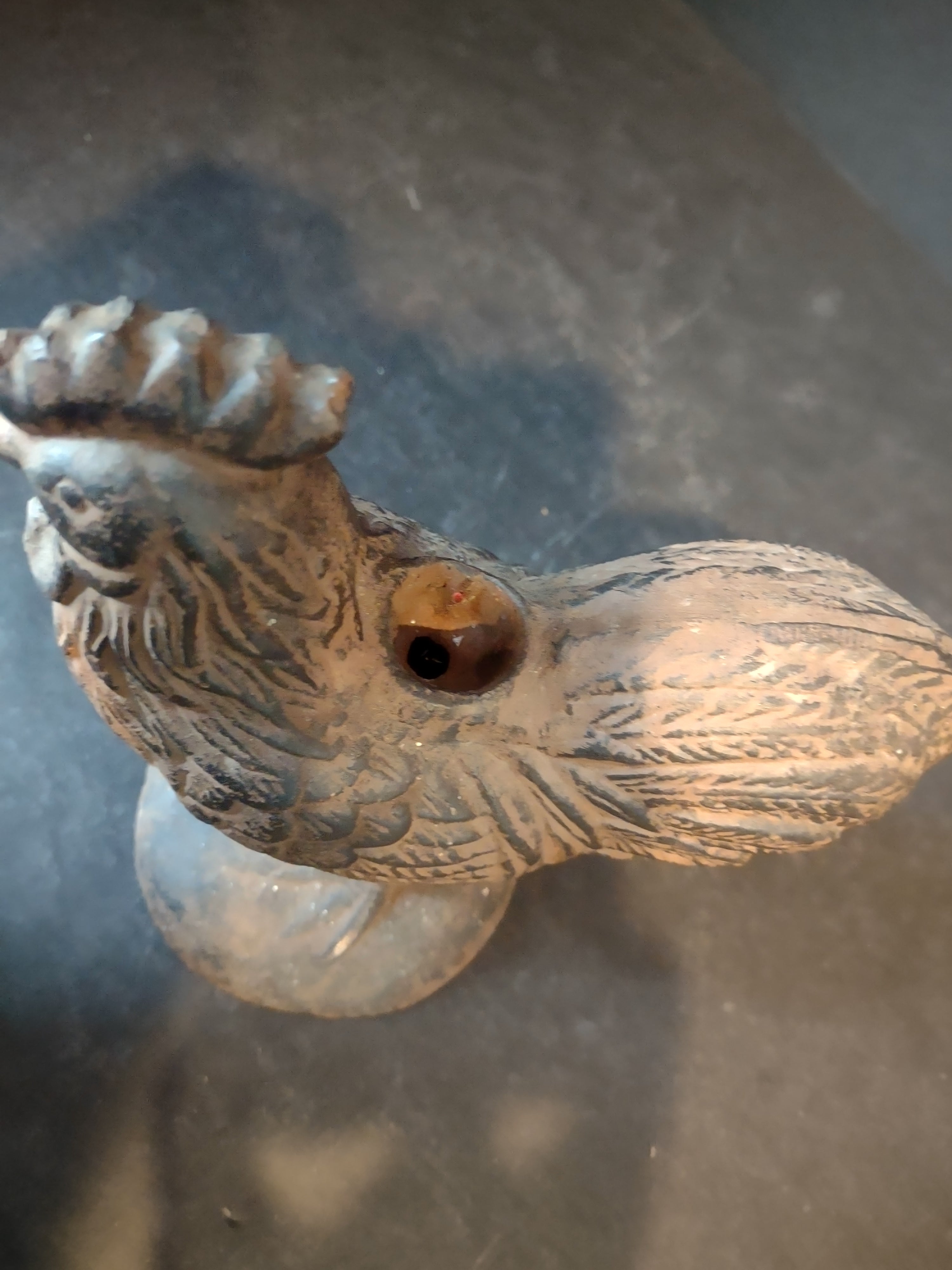 Vintage Cast iron Rooster Candle Holder (lot 2460)