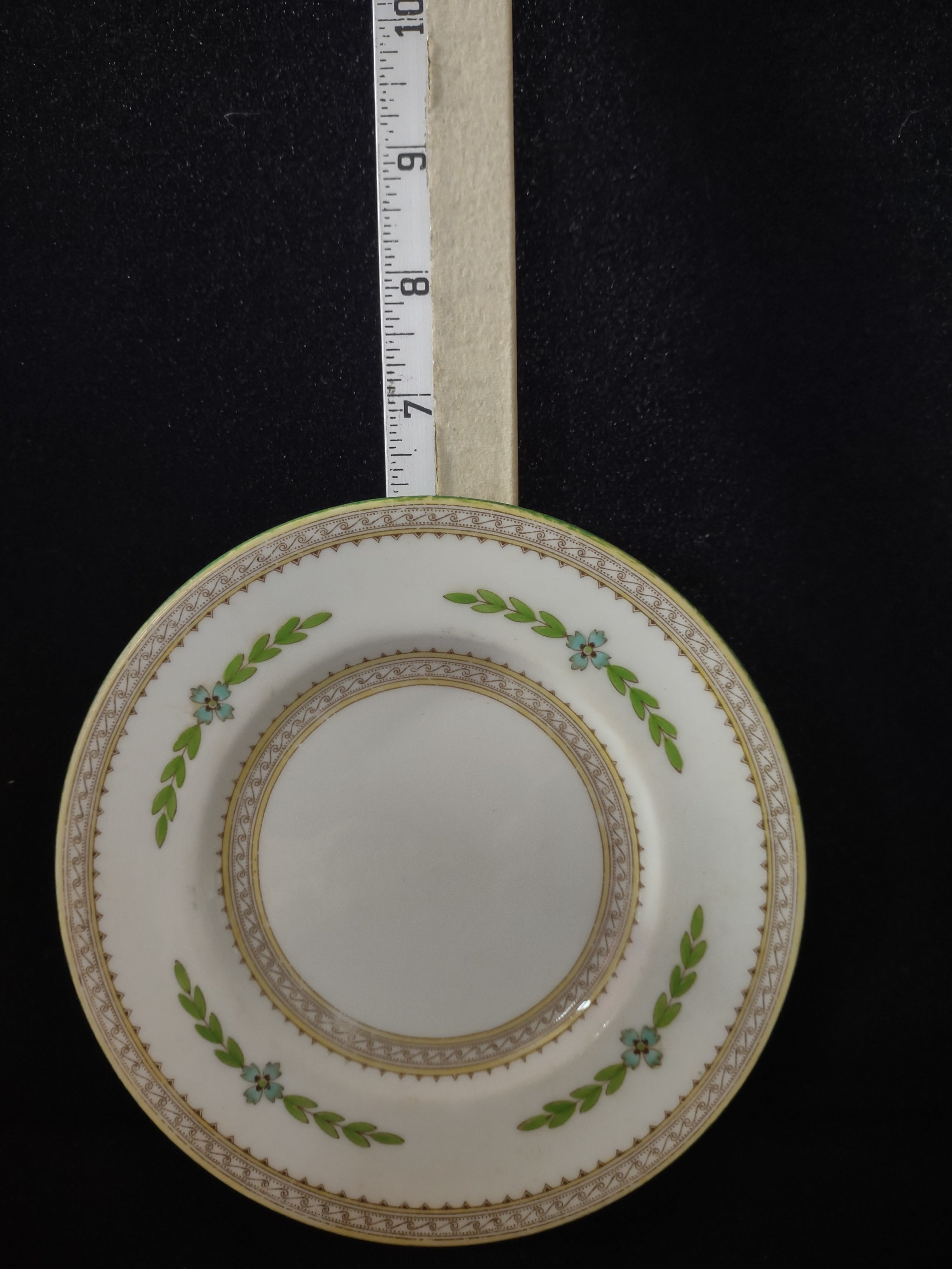 Vintage Minton Kent Bread Butter Plate Bone China Green Turquoise x 3(Lot 5459)