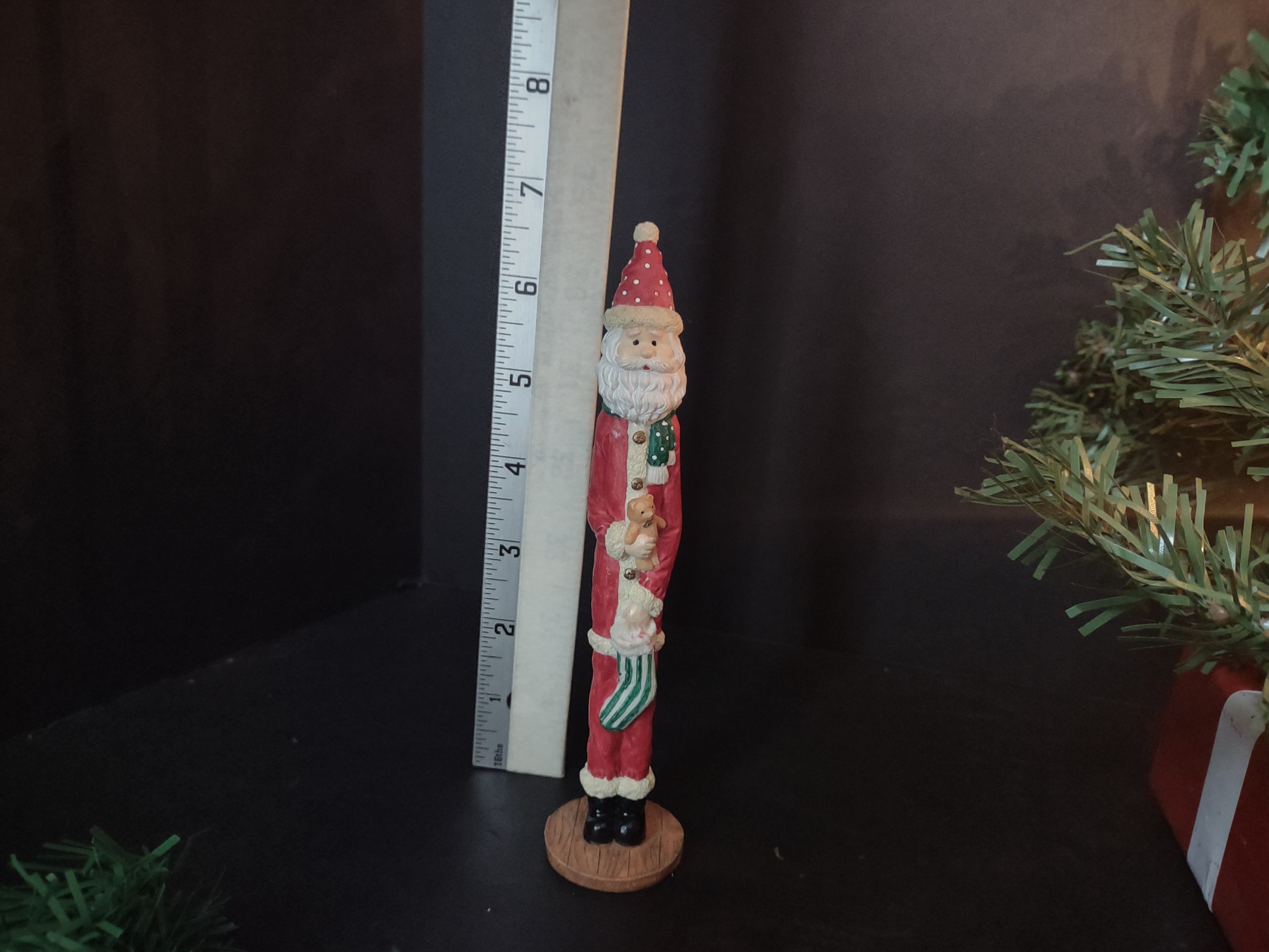 Vintage Christmas Artificial Light Up Tree Garland Santa Gift Bag (lot 1228)