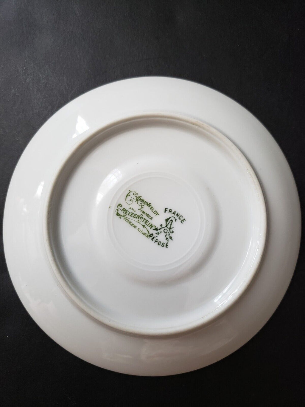 Depose Ahrenfeldt Limoges Reizenstein Saucer Pink Yellow Rose Gold Trim lot 616