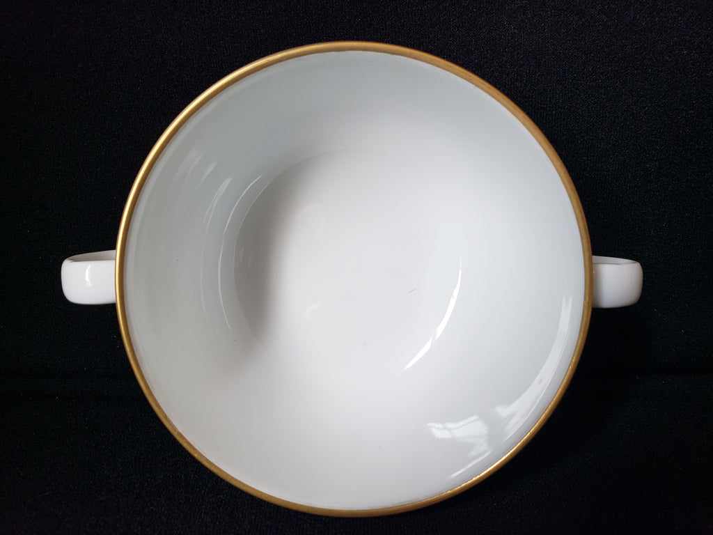 Vintage Royal Worcester Evesham Two Handle Bouillon Cup with Saucer (lot 2079)