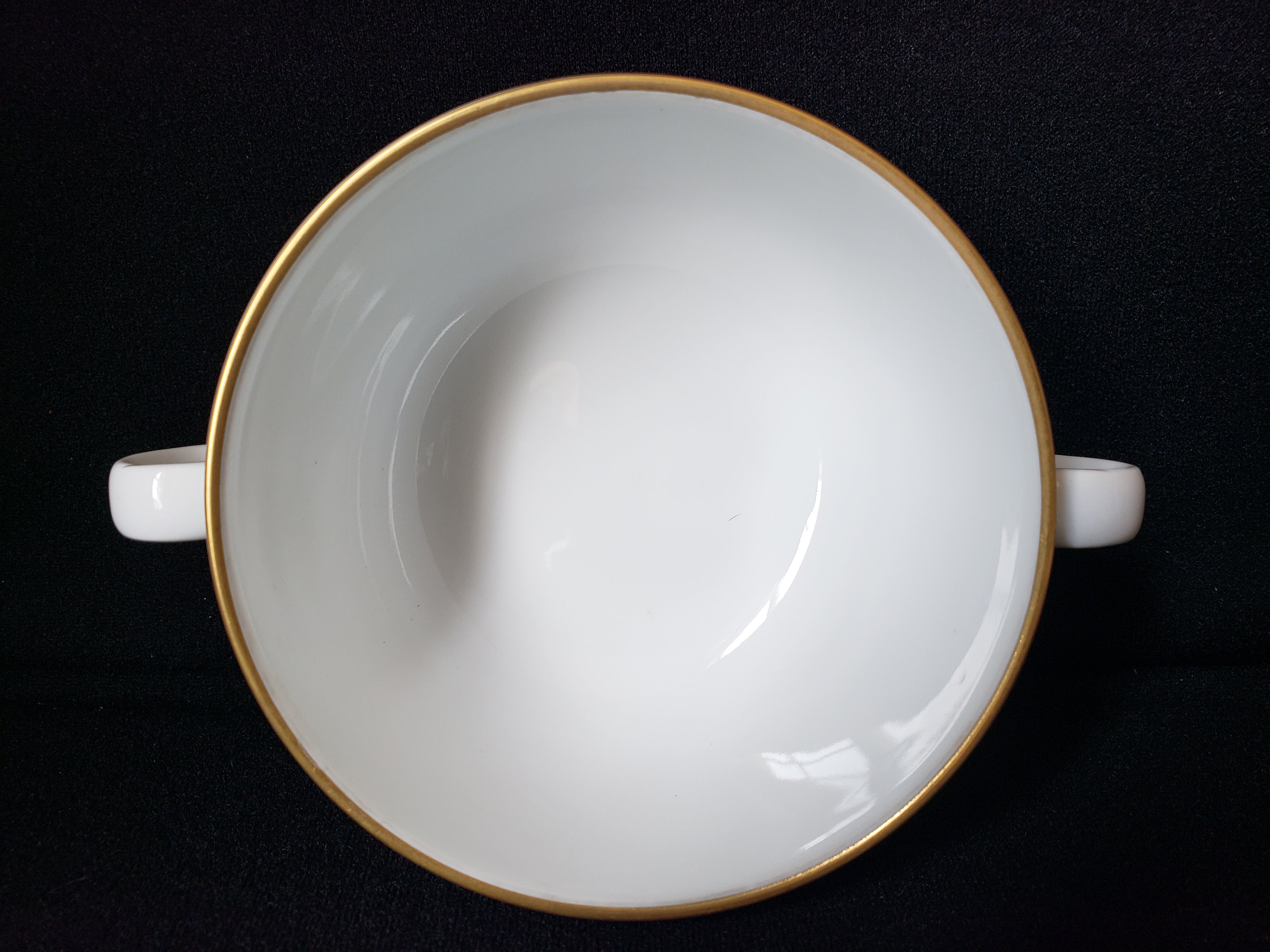 Vintage Royal Worcester Evesham Two Handle Bouillon Cup with Saucer (lot 2079)