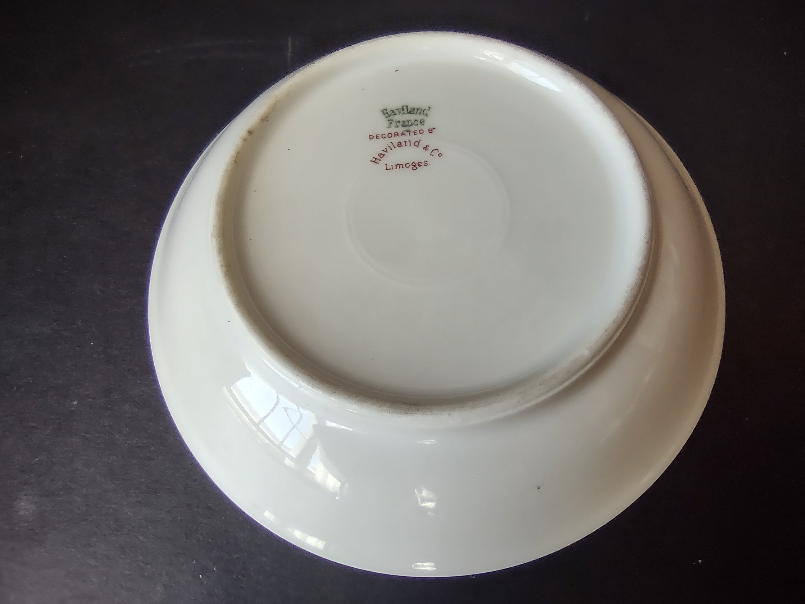 Haviland Limoges Small Cranberry Bowl 5" Albany Red (lot 1060)