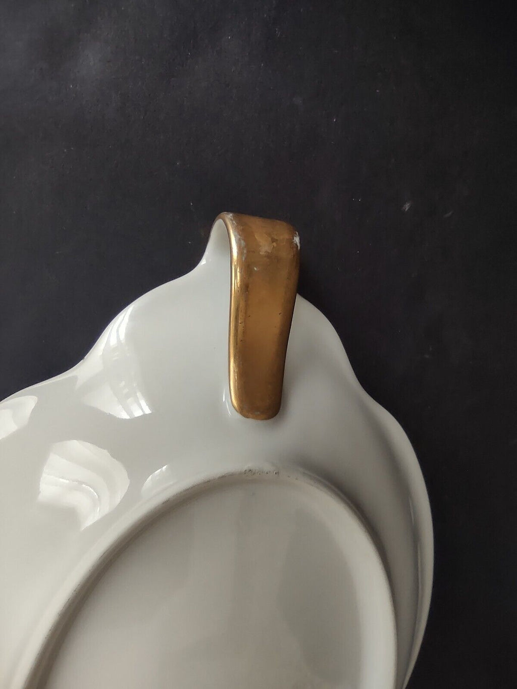 Haviland Limoges France Serving Bowl 12" x 8" Rose Design (lot 608)