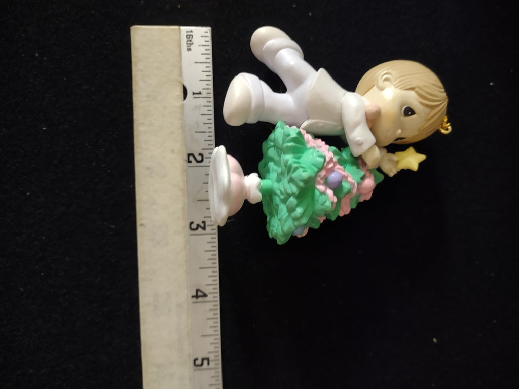 Vintage Christmas Precious Moments Holiday Collection 2 Ornaments (Lot 3617)