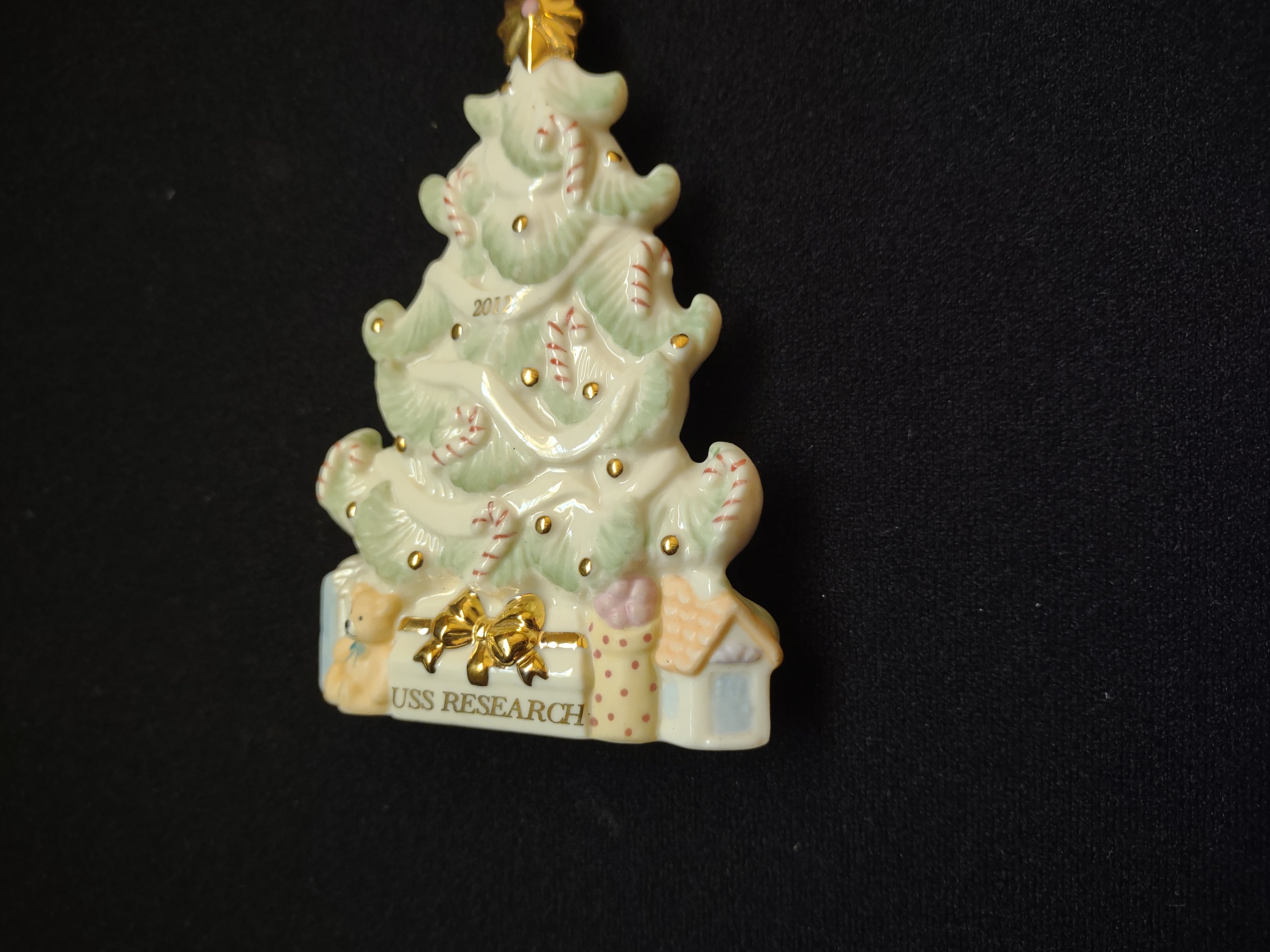 Lenox 2012 USS Research Christmas Tree Ornament (lot 1661)