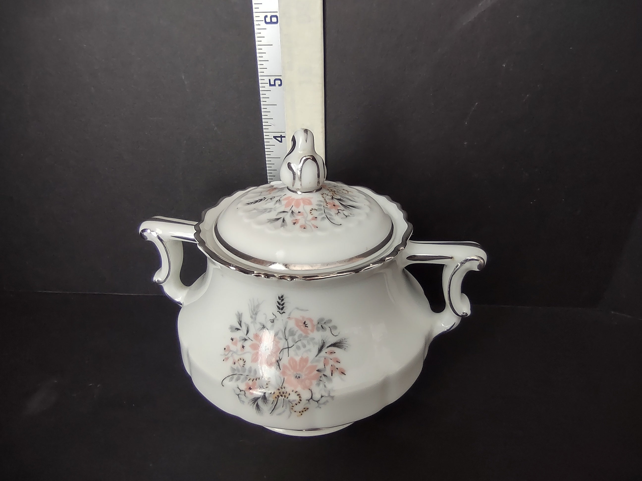 Haviland France Limoges Sugar Dish Floradora Platinum Trim (lot 977)
