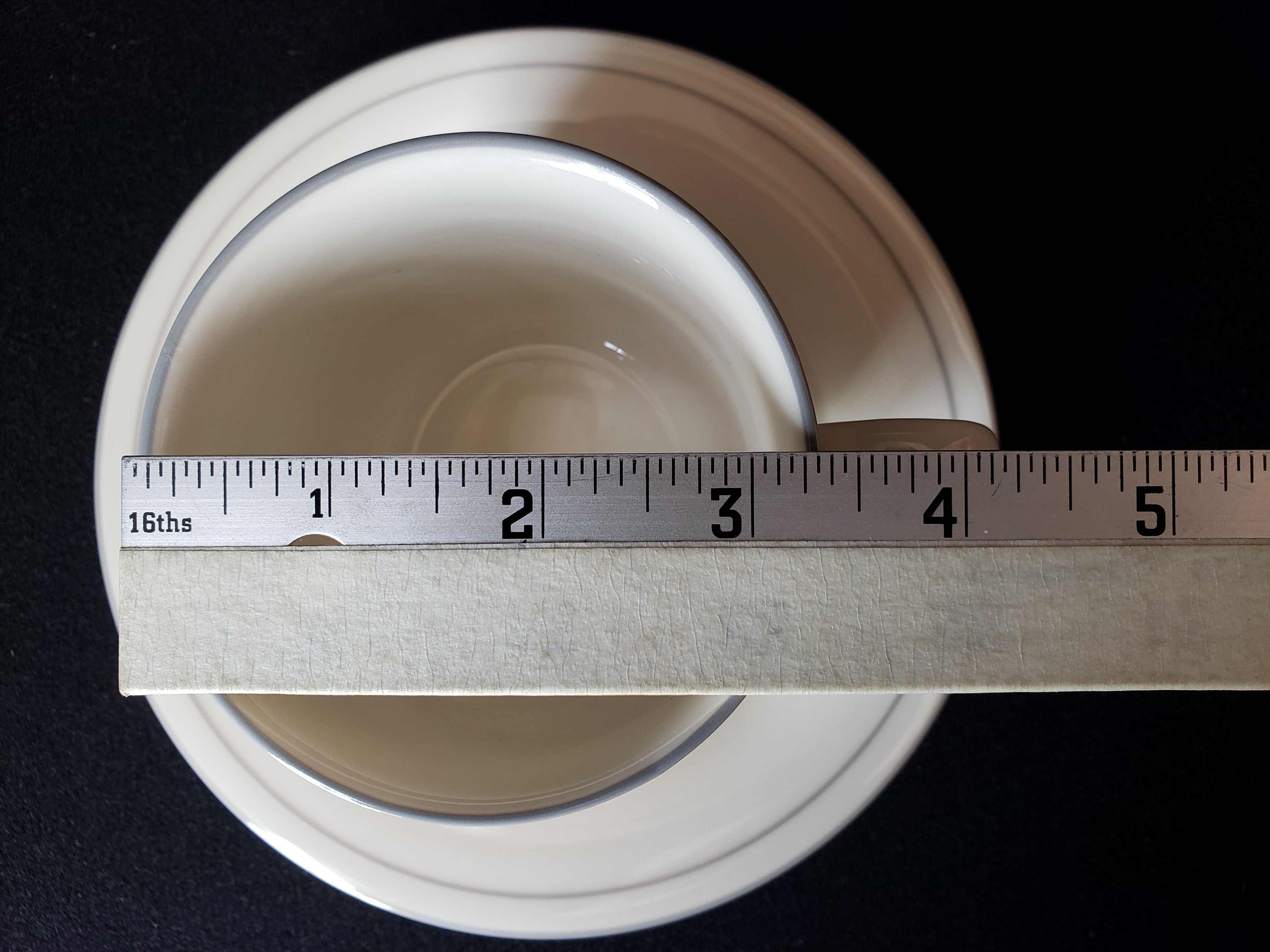 Vintage Lenox Chinastone Iris on Grey Tea Cup with Saucer (lot 1938)