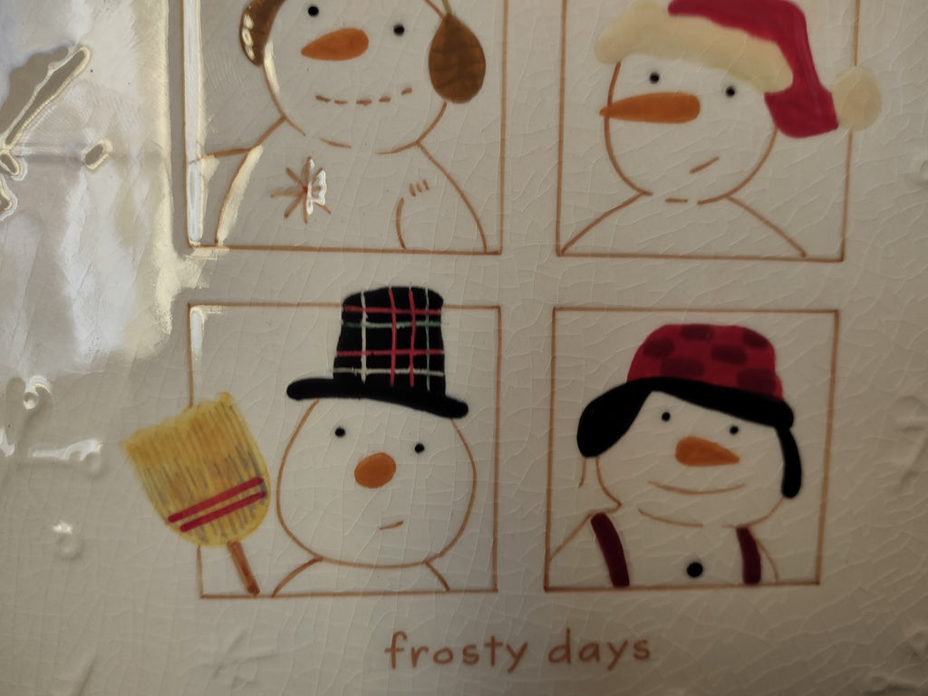 Hallmark Christmas Wall Hanging Trivet Snowman Frosty Days (lot 1694)