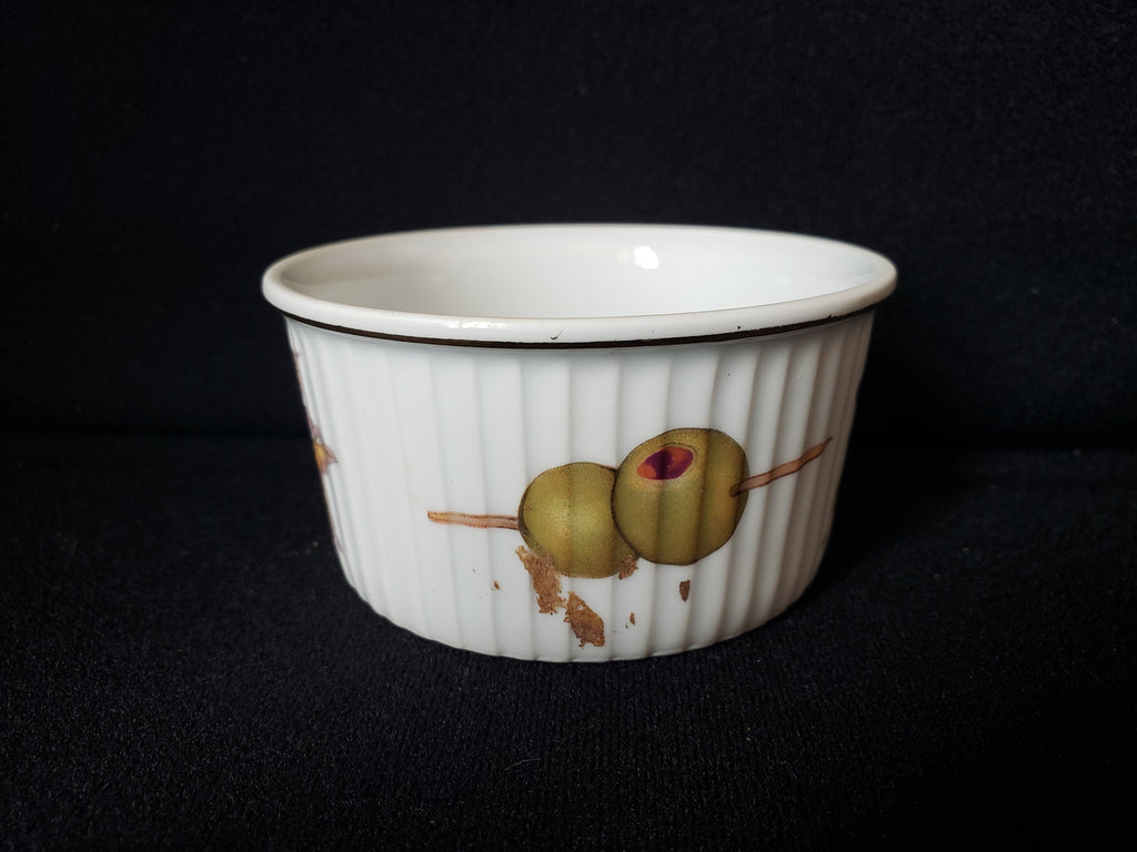 Vintage Royal Worcester Evesham Quiche Souffle Baking Porcelain Dish (lot 2060)