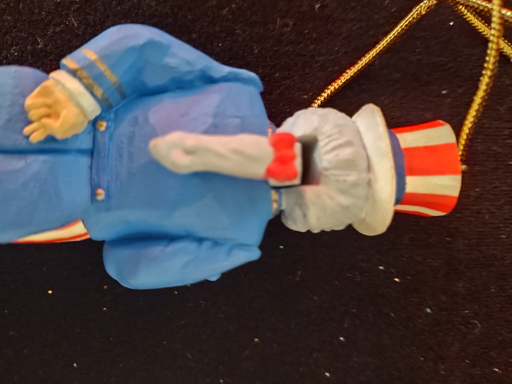 Vintage Christmas Hallmark 1988 Uncle Sam Nutcracker Ornament (Lot 4637)