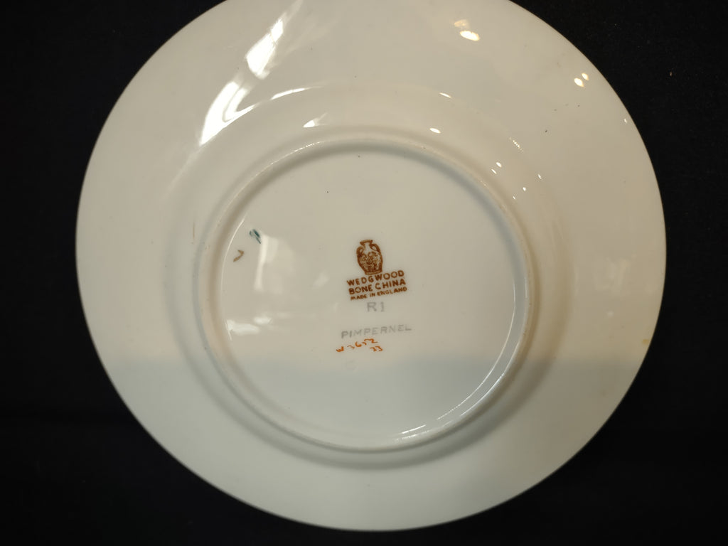 Wedgwood Pimpernel Pink Bread Butter Plate 6" Brown Stamp (lot 2764)