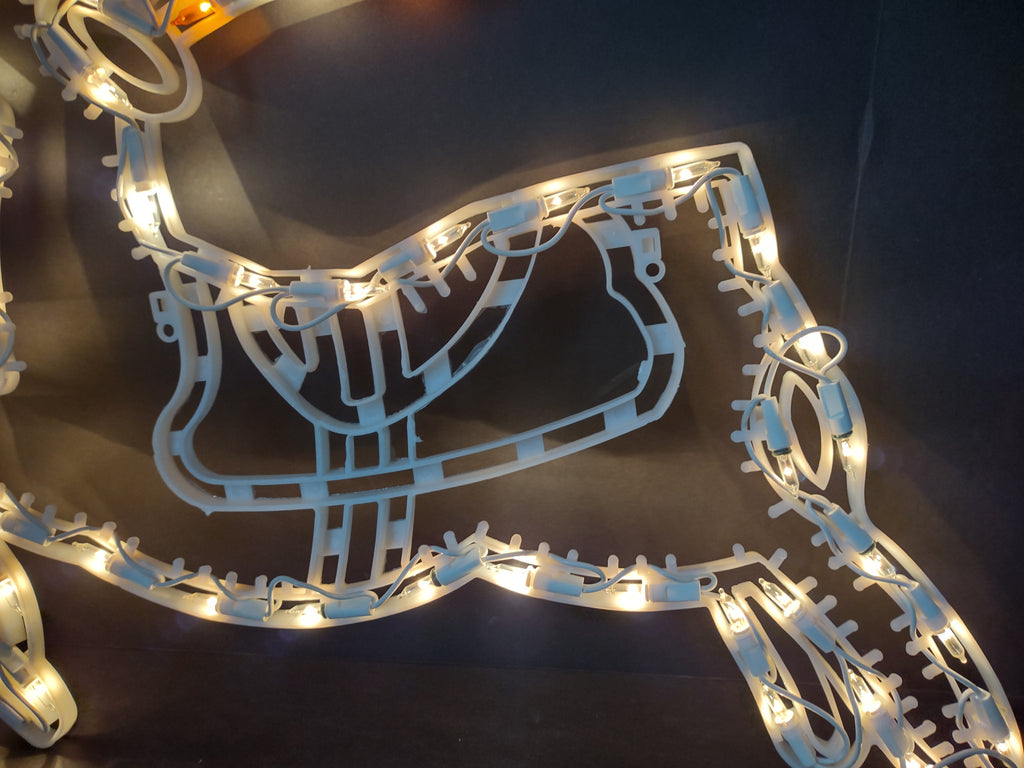 Vintage Christmas Window Mantle Sculpture Reindeer 20" Lighted (lot 3400)