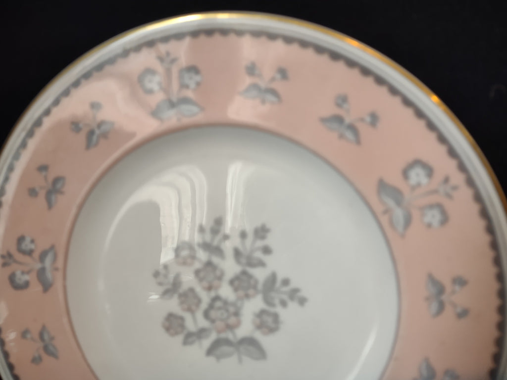 Wedgwood Pimpernel Pink Salad/Dessert Plate 8" Green Stamp (lot 2762)