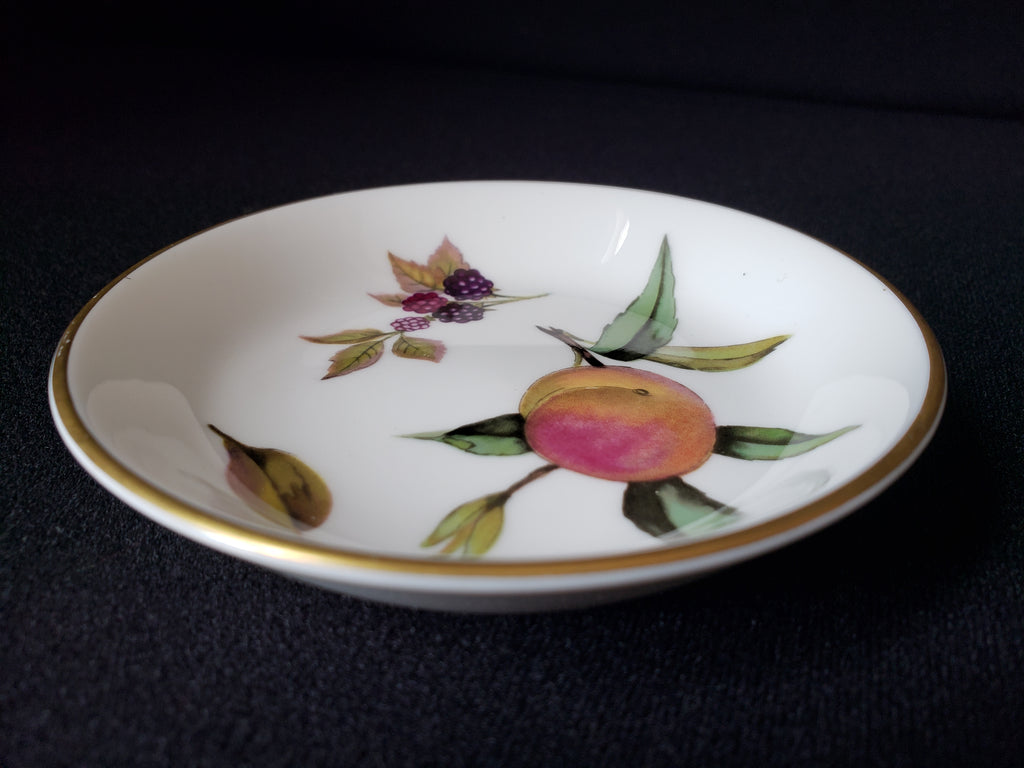Vintage Royal Worcester Arden Small Coaster Dish 4" Gold Trim (lot 2080)