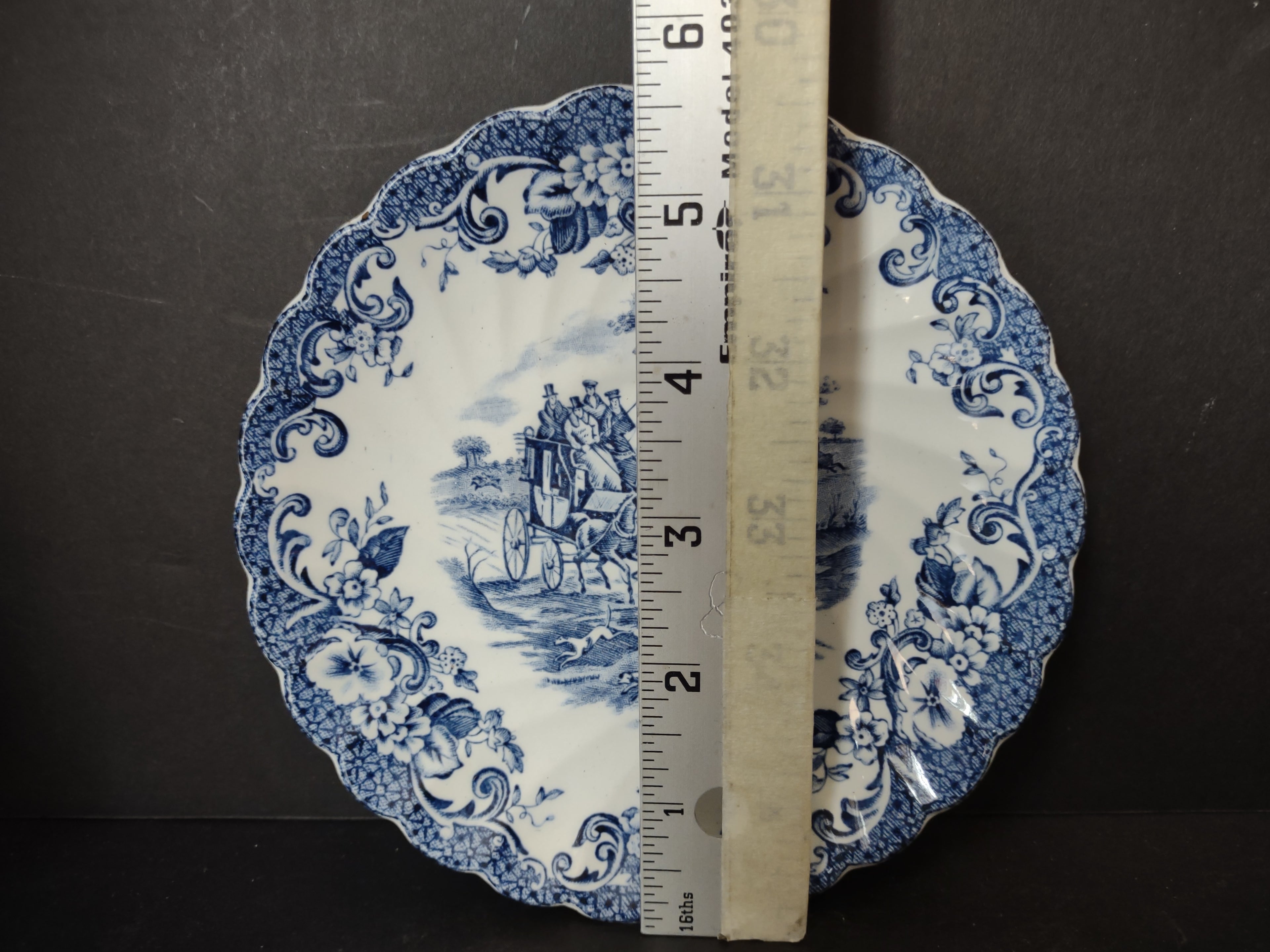 Vintage Ironstone Coaching Scenes Johnson Bros Saucer ONLY (lot 5561)