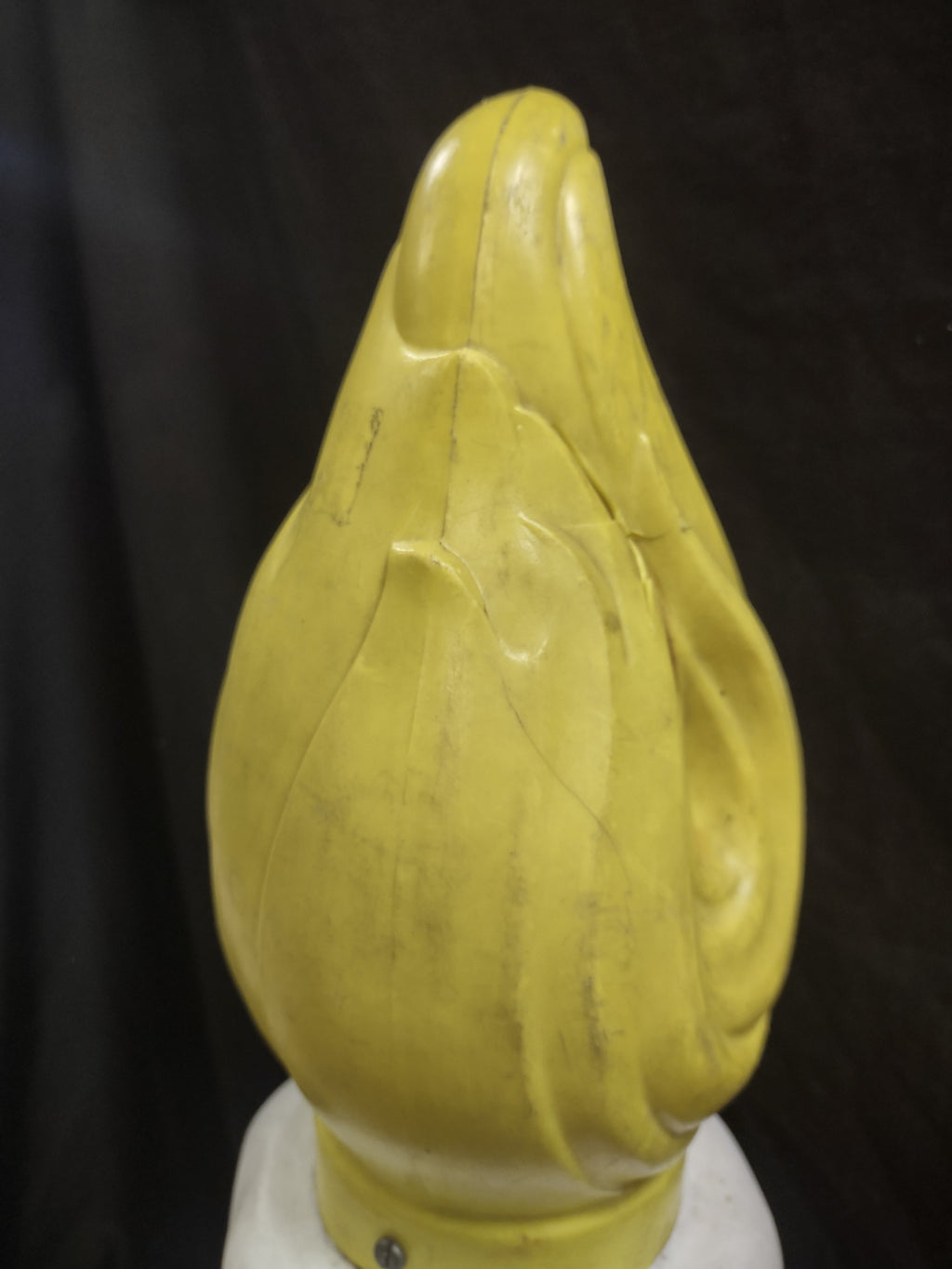 Vintage Christmas Blow Mold Candle Noel Light Up 40" Cracked Top (lot 2321)