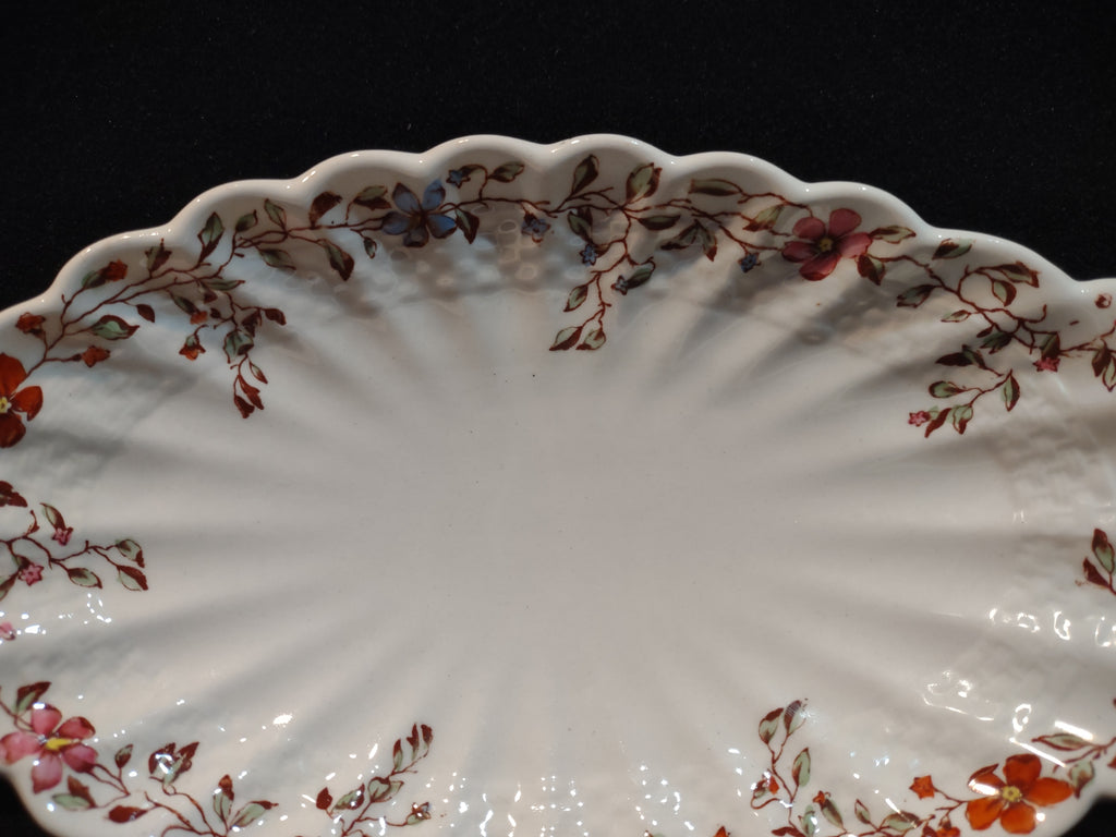 Vintage Spode Wicker Dale Oval Serving Dish Countryside Ironstone CHIP(lot 5753)