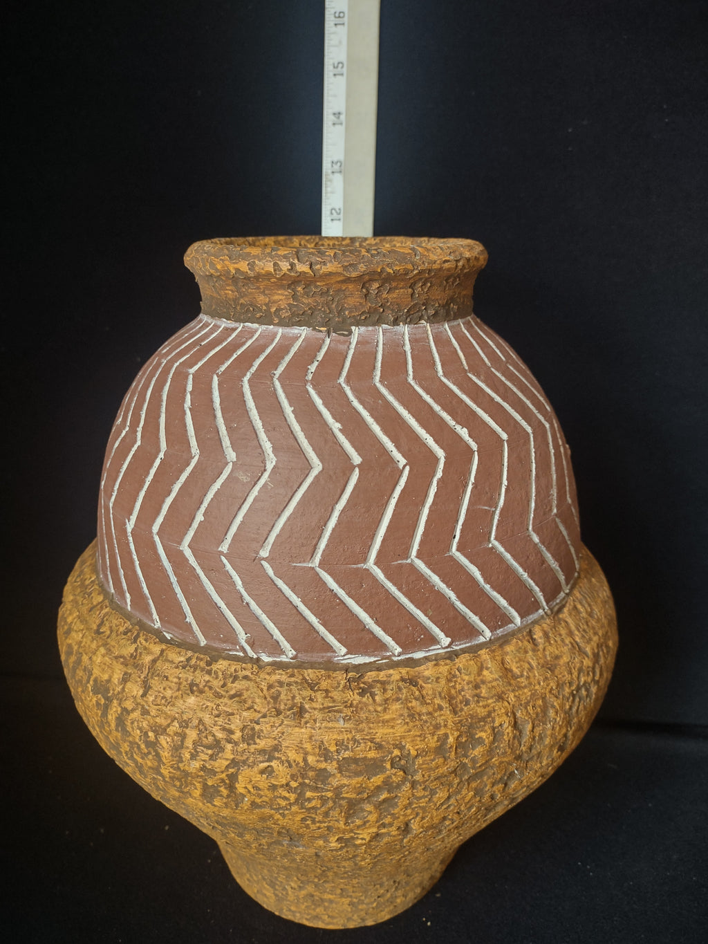 Formalities Pottery by Baum Bros. Brown Vase 12" Philippines (lot 2701c)