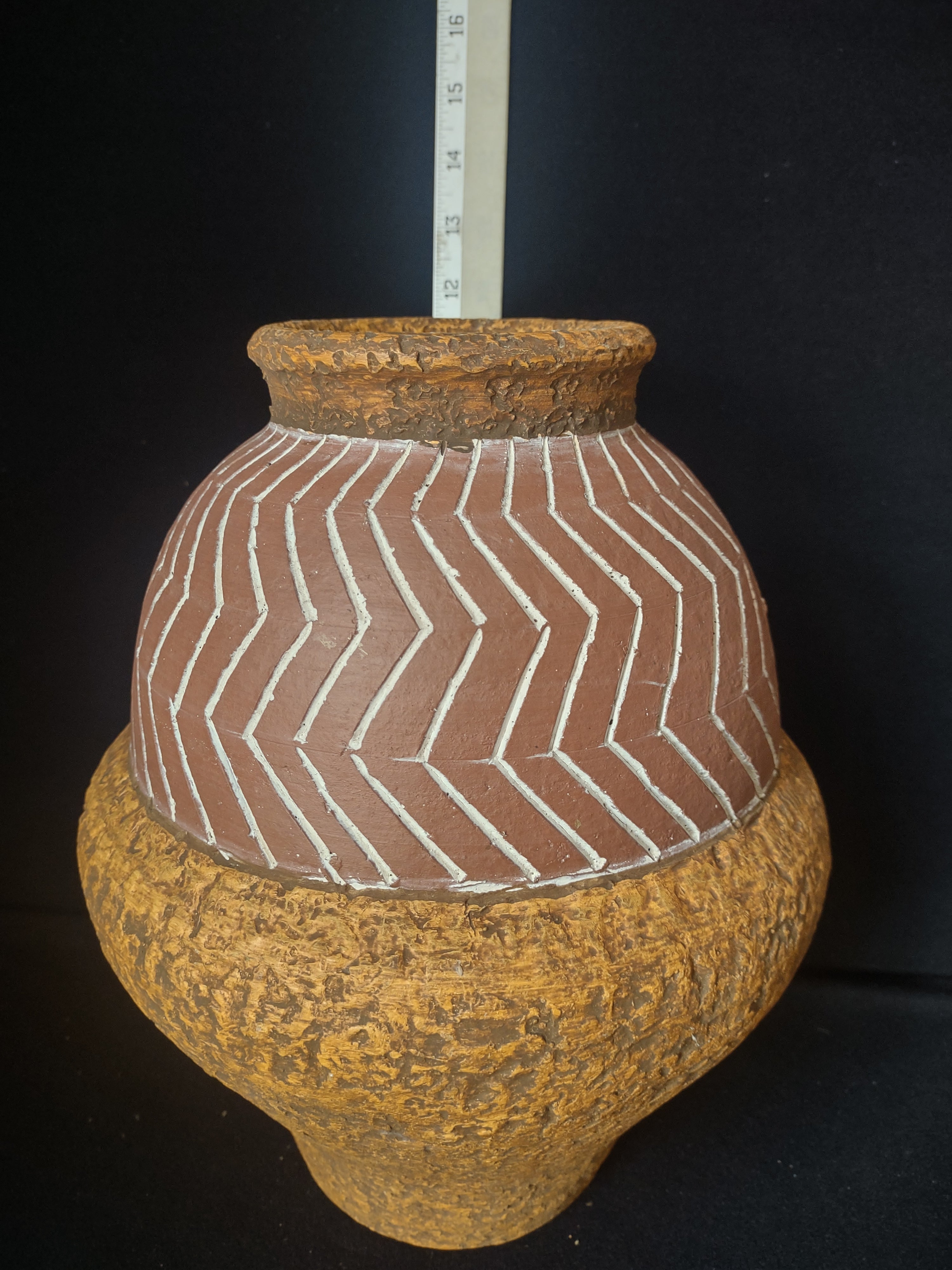 Formalities Pottery by Baum Bros. Brown Vase 12" Philippines (lot 2701c)