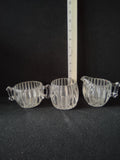 Depression Glass Sugar Bowl Creamer Relish Jar National Pattern Hobnail (Lot5308