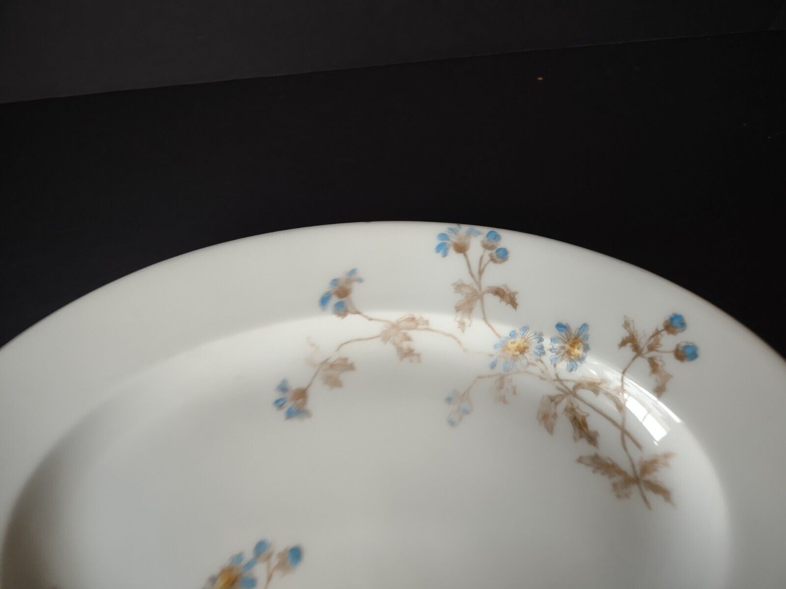 Haviland Limoges CFH/GDM Turkey Serving Platter 14-1/4" Blue Flower (lot 344)