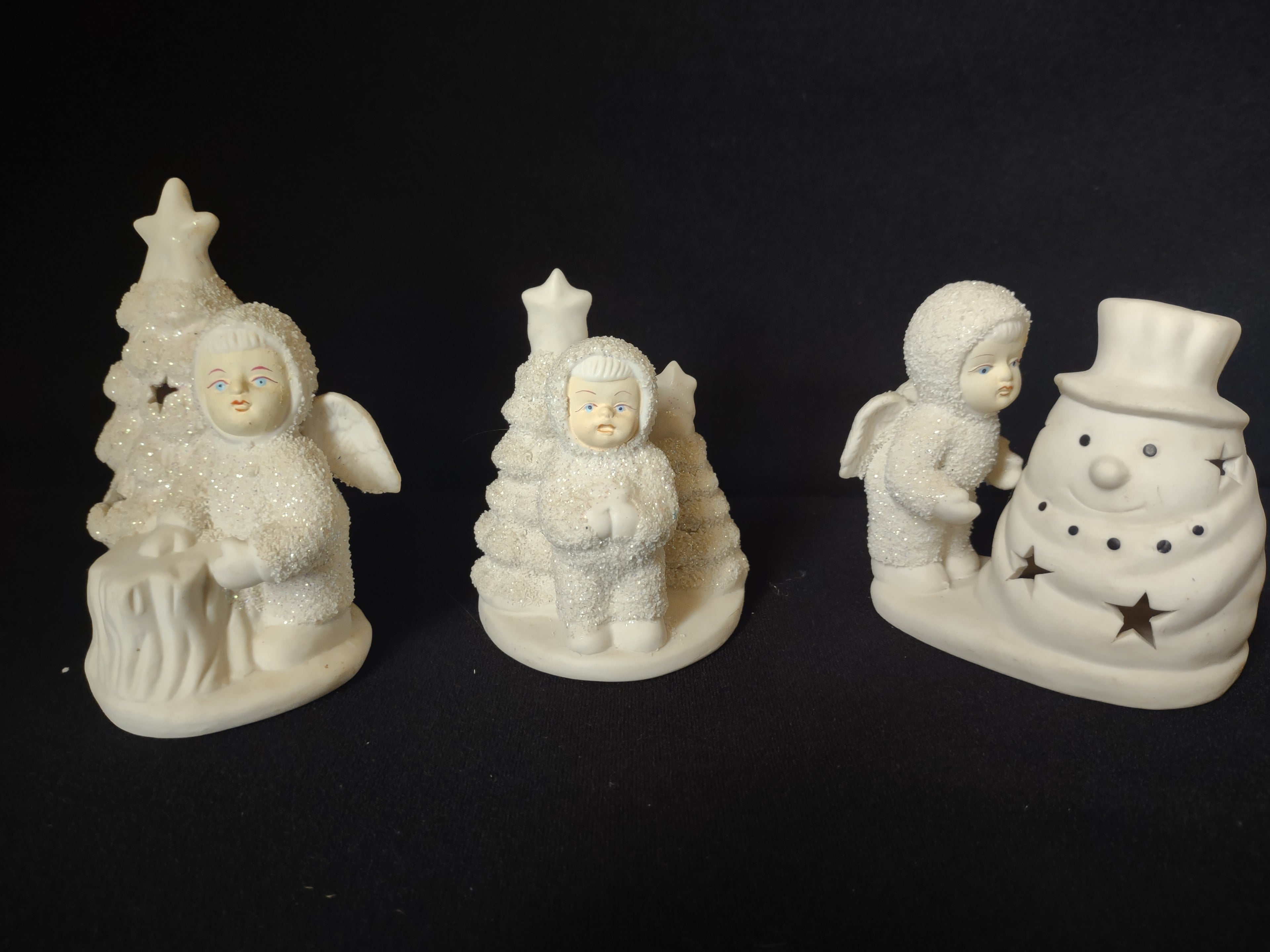 Lot of 3 Snowbabies Candle Holder (lot 1580)