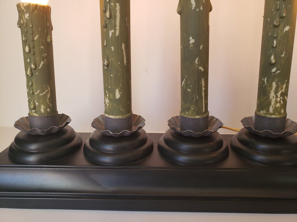 Christmas Window 5 Candle Drip White Lights Candelabra Candolier (lot 2307)