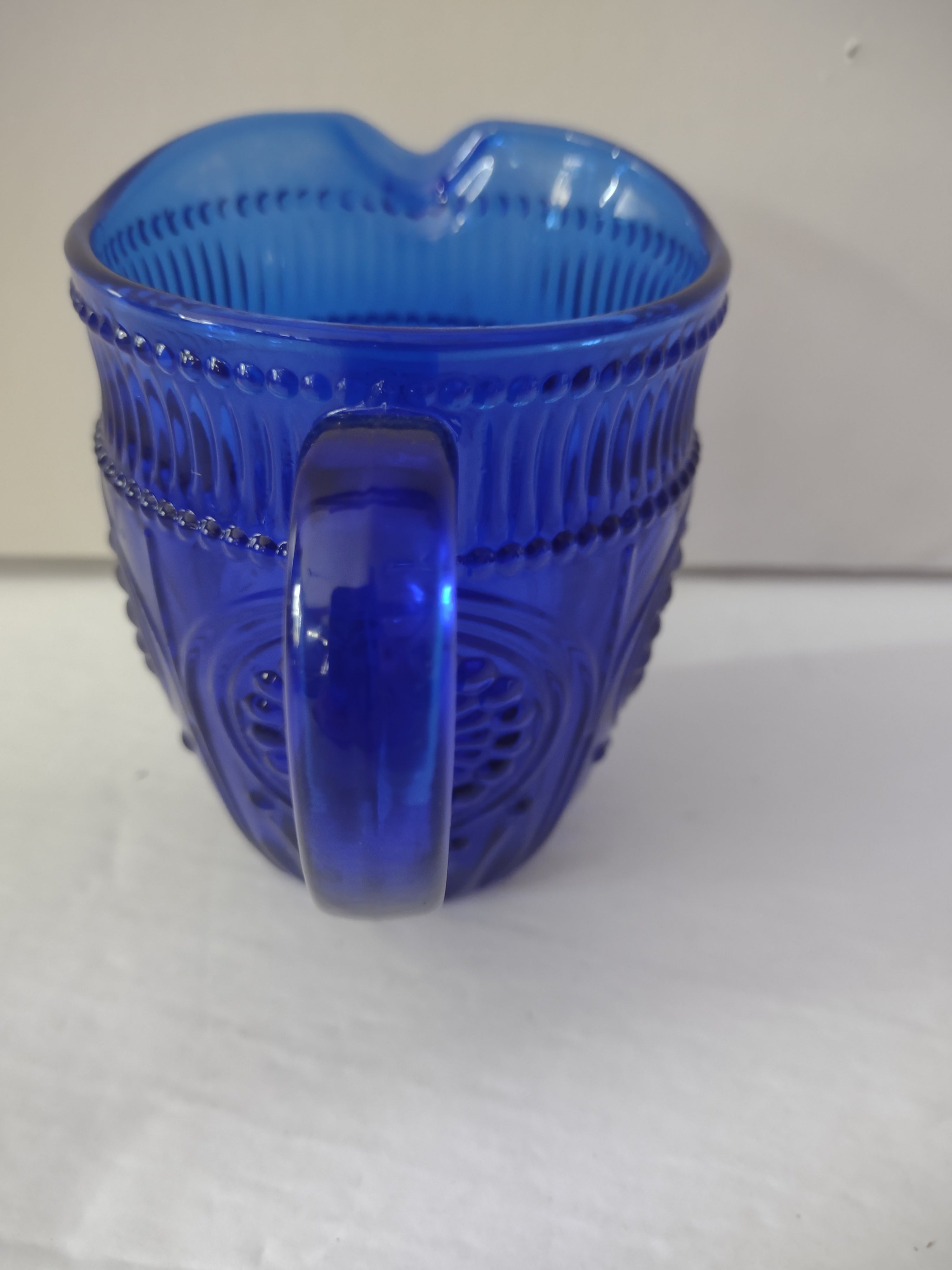 Pioneer Woman Adeline Collection 1.59 Liter Glass Pitcher Cobalt Blue (Lot 3563)