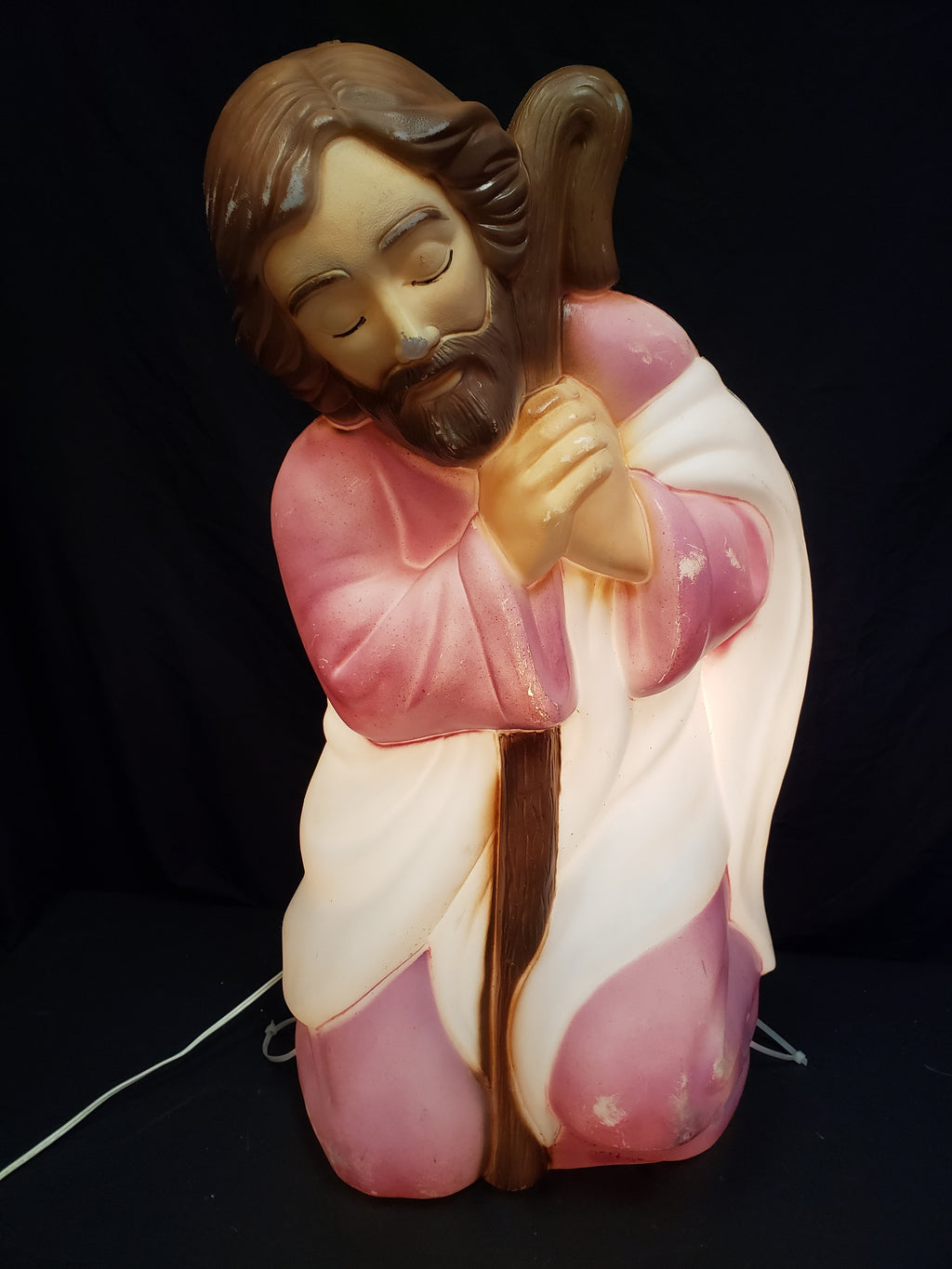 Vintage Christmas Nativity Outdoor Joseph Blow Mold 27"(lot 2251)