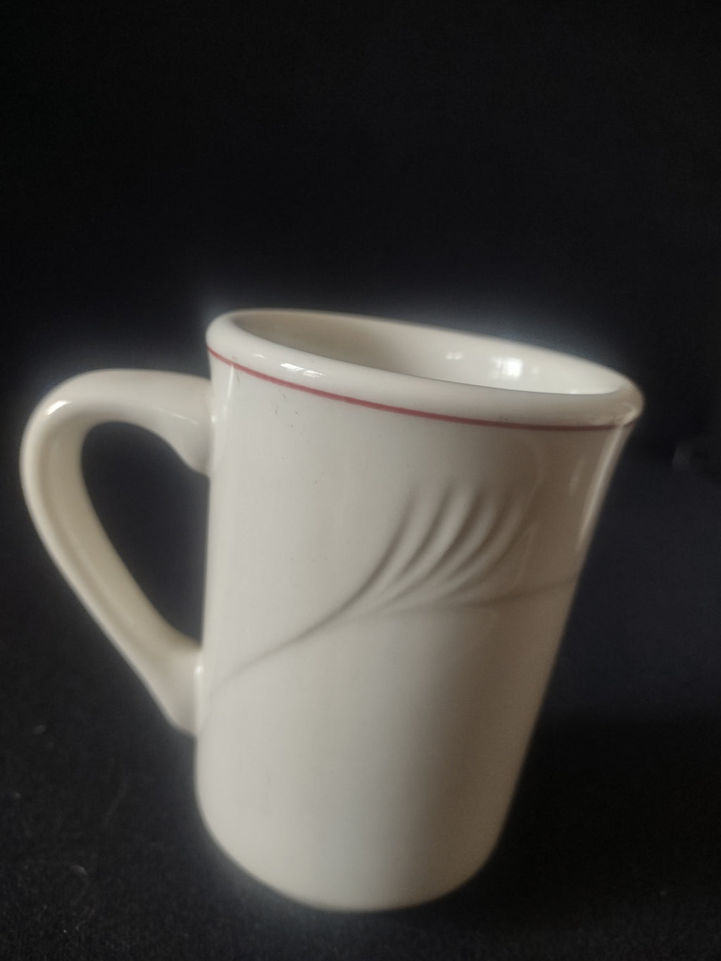 Vintage Oneida Espree Restaurant Ware Coffee Mug Red Stripe Set Of 3 (Lot 5298)