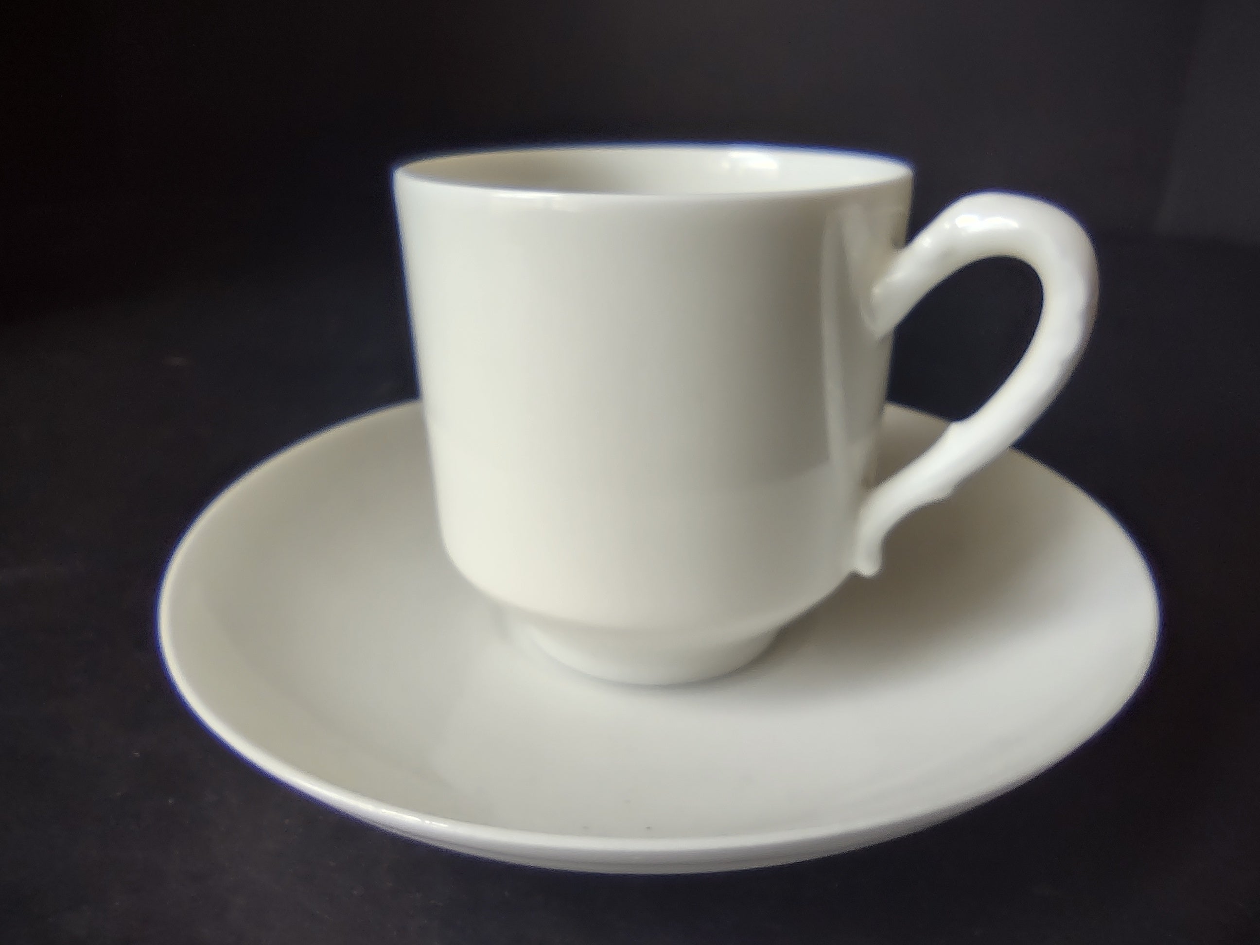 Haviland France Limoges Demitasse Cup and Saucer Plain White (lot 1027)