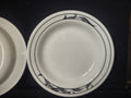 Corelle x 2 LYRICS Bowl Flat Rim Pasta Soup Black Tulip Floral Spray (lot 2791c)