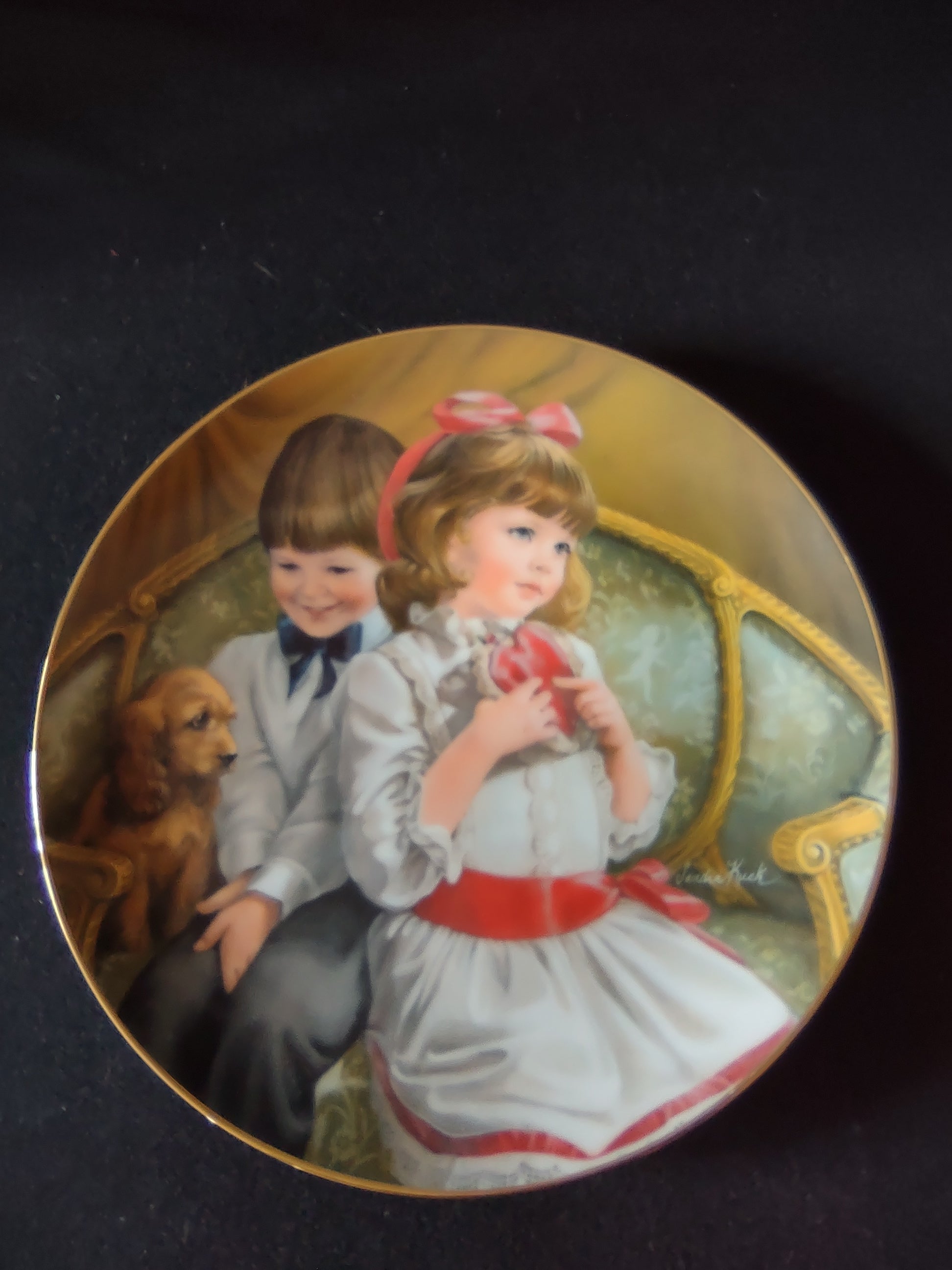 Vintage A Childhood Almanac Collector Plate 3rd Issue Be Mine (Lot 5196)