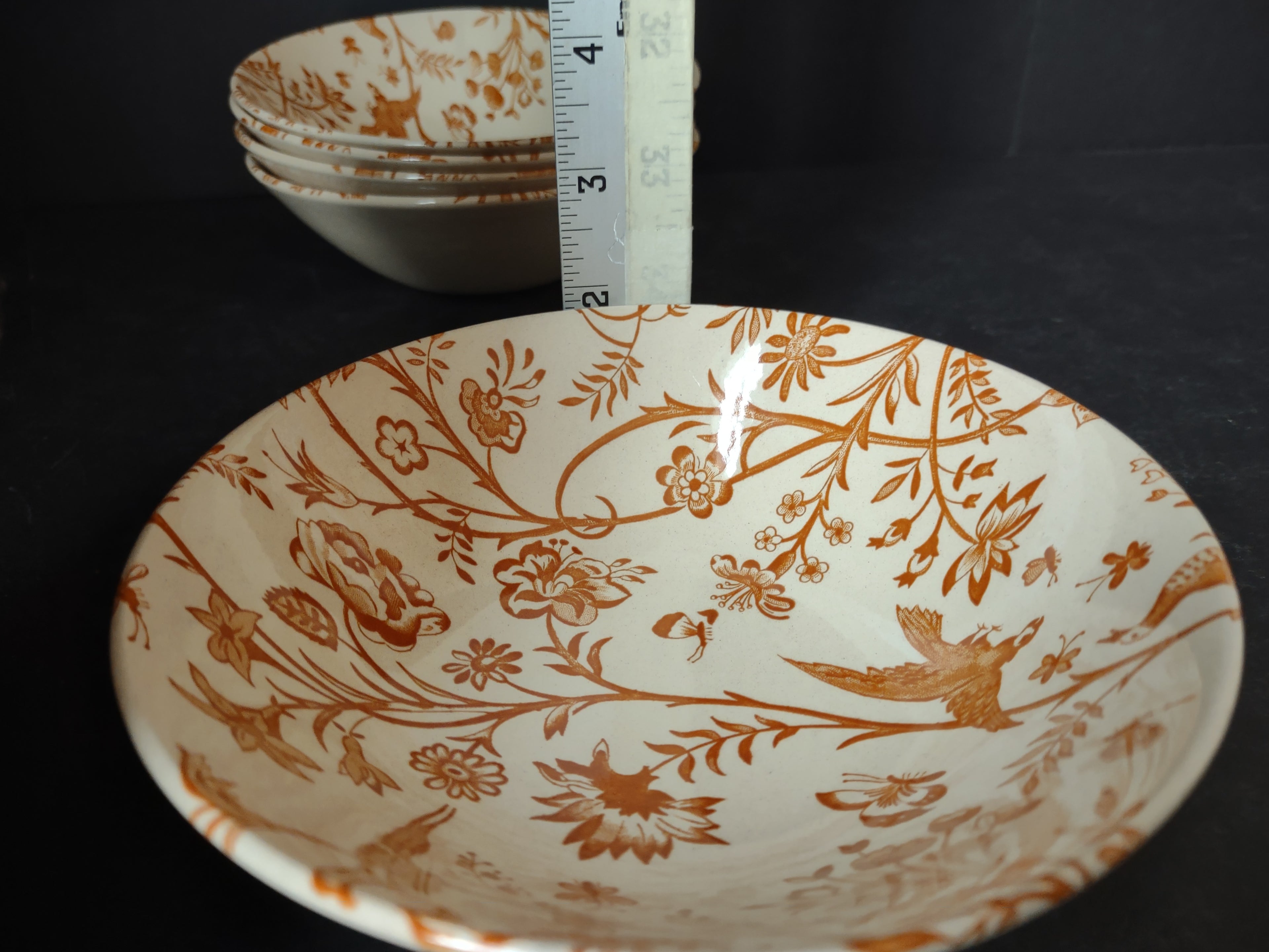 Laura Ashley Ironstone Oriental Garden Johnson Bros Cereal Bowl x 5 (lot 5550)